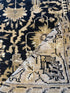 Wendy Hughes 8x9.9 Hand-Knotted Oushak Rug Black and Beige