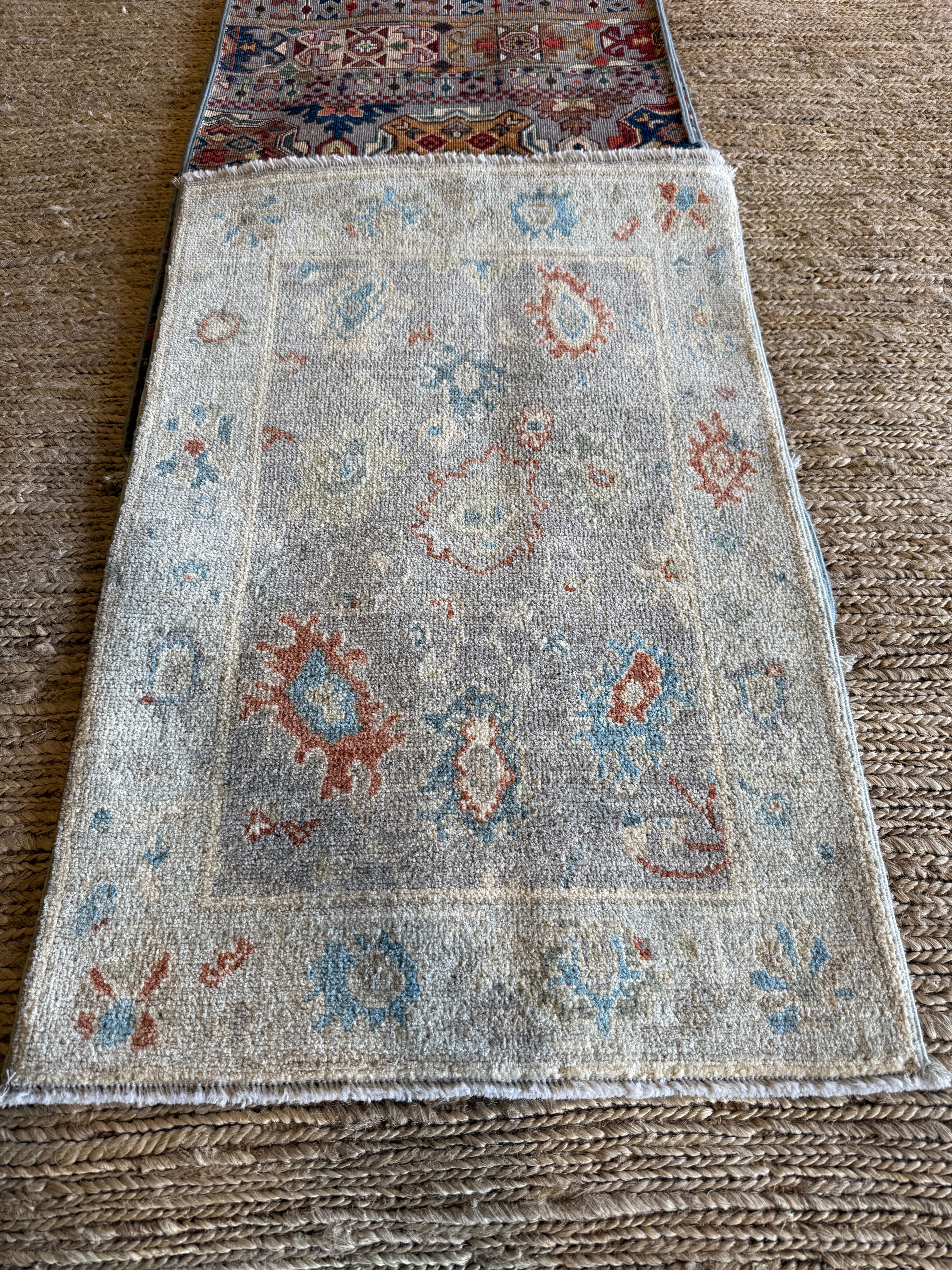 Celestina Harris 2x3 Colorful Afghani Whitewashed Oushak