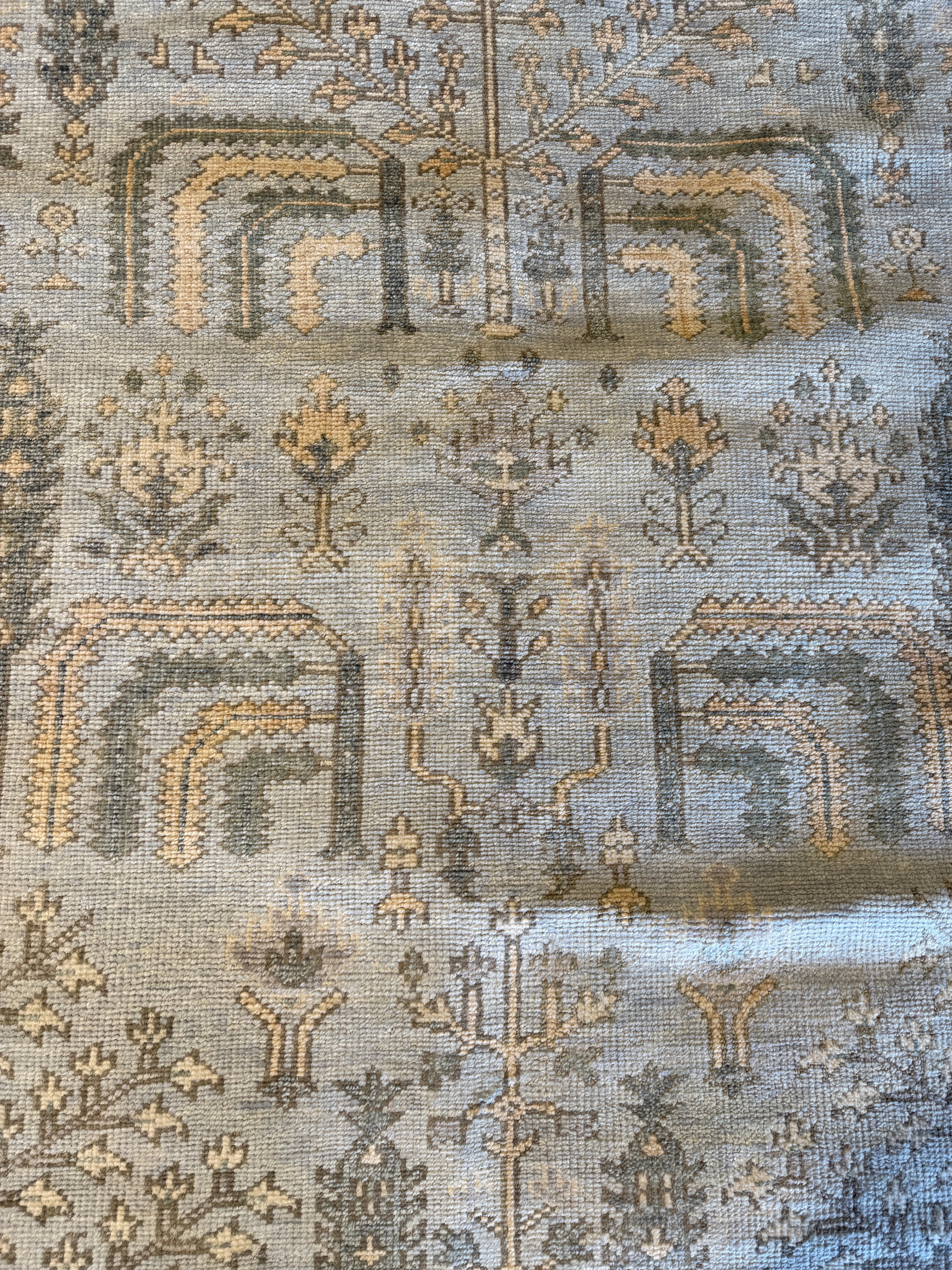 Michelle Ruben 8x10 Grey Hand-Knotted Oushak Rug