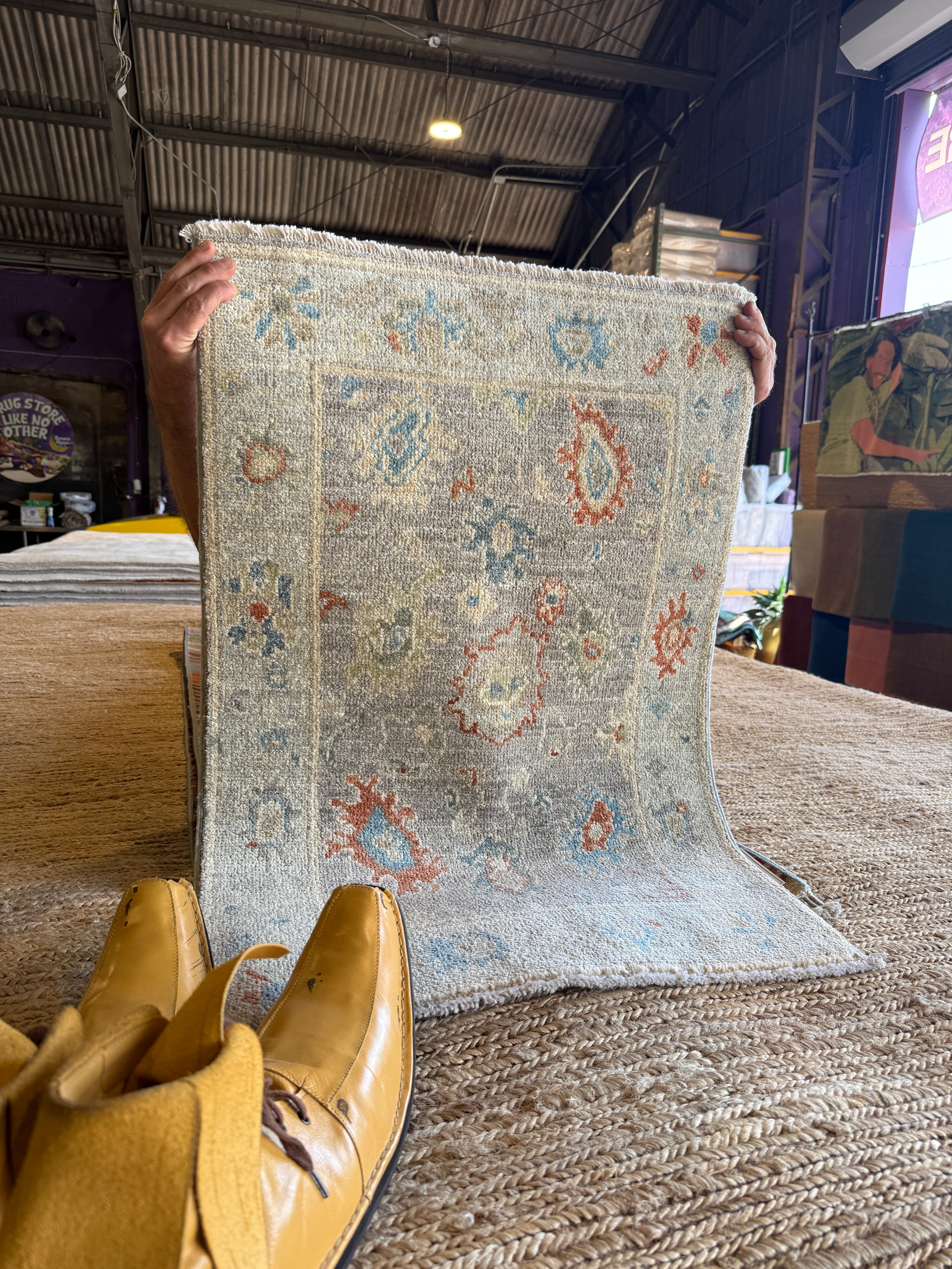 Celestina Harris 2x3 Colorful Afghani Whitewashed Oushak