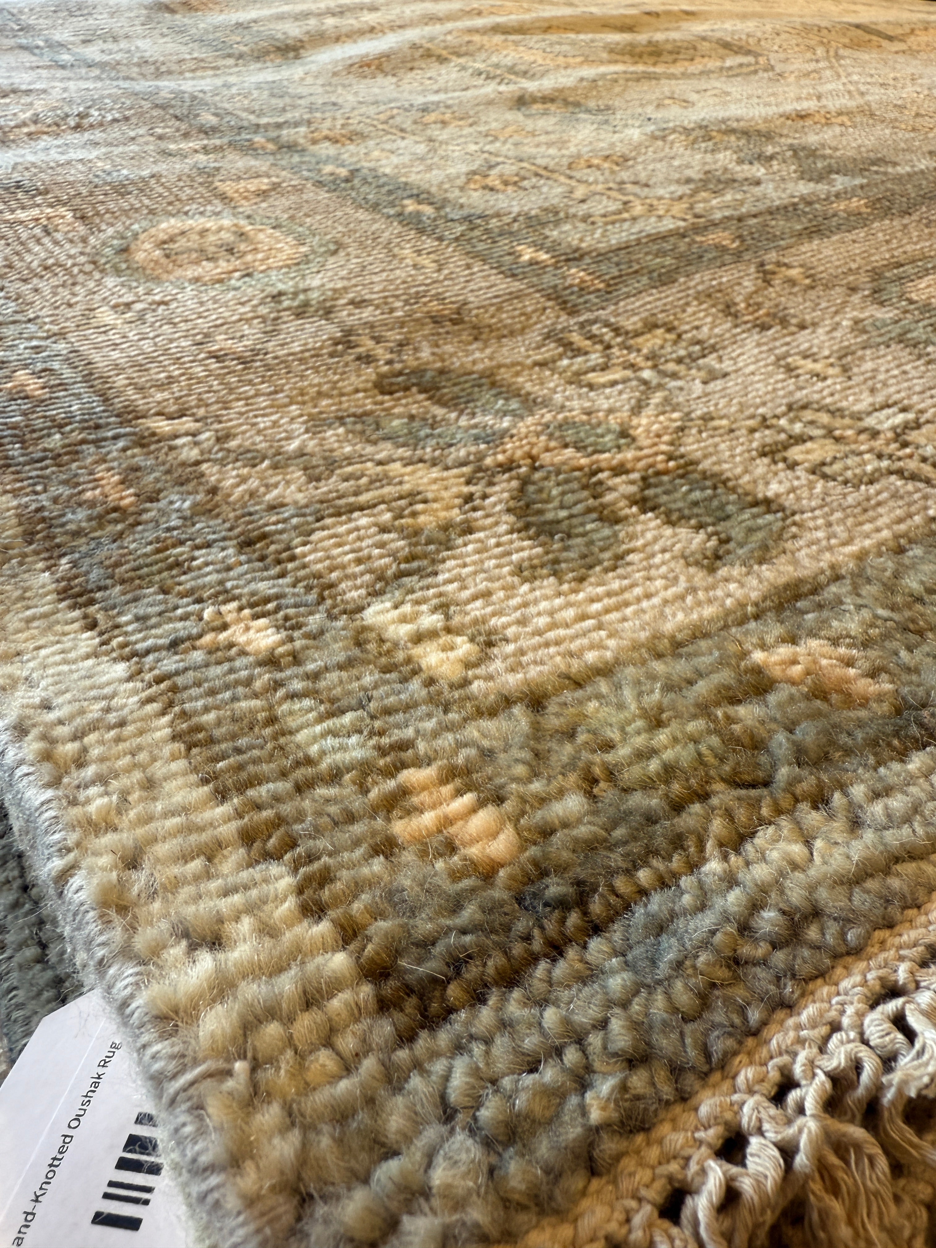 Michelle Ruben 8x10 Grey Hand-Knotted Oushak Rug