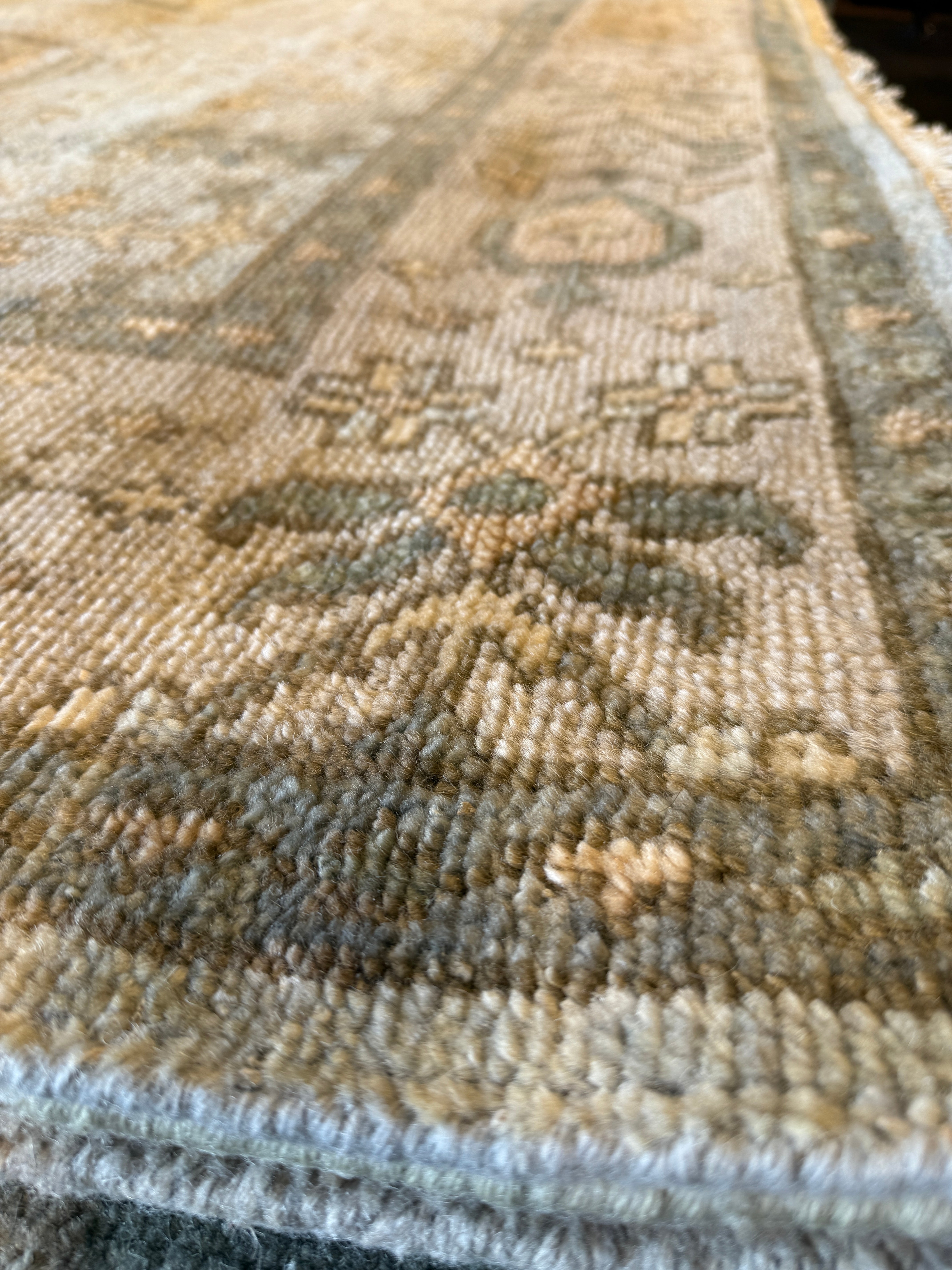 Michelle Ruben 8x10 Grey Hand-Knotted Oushak Rug