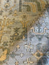 Michelle Ruben 8x10 Grey Hand-Knotted Oushak Rug