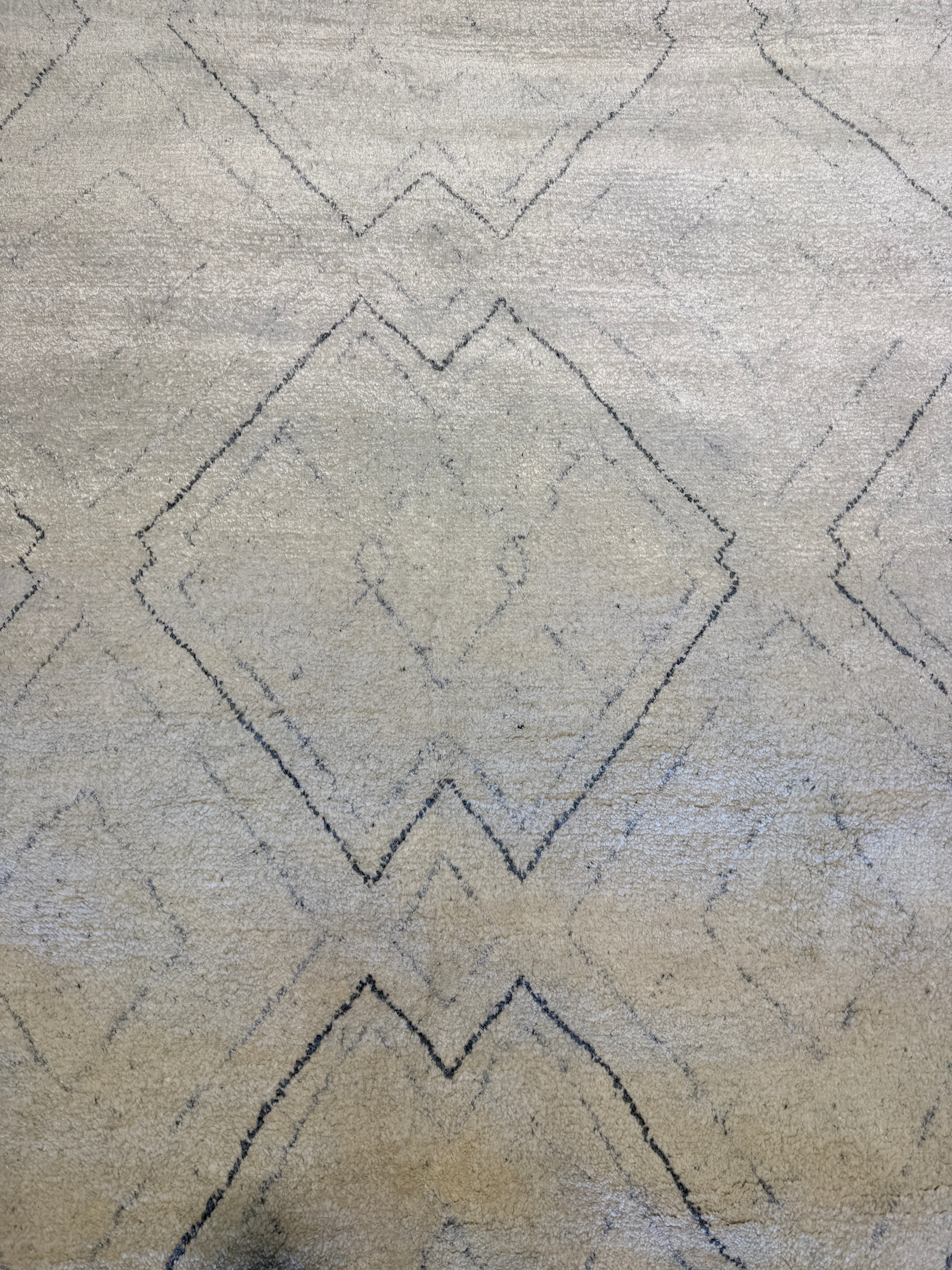 Peter Gadiot 8.3x10 Ivory Hand-Knotted Moroccan Style Rug