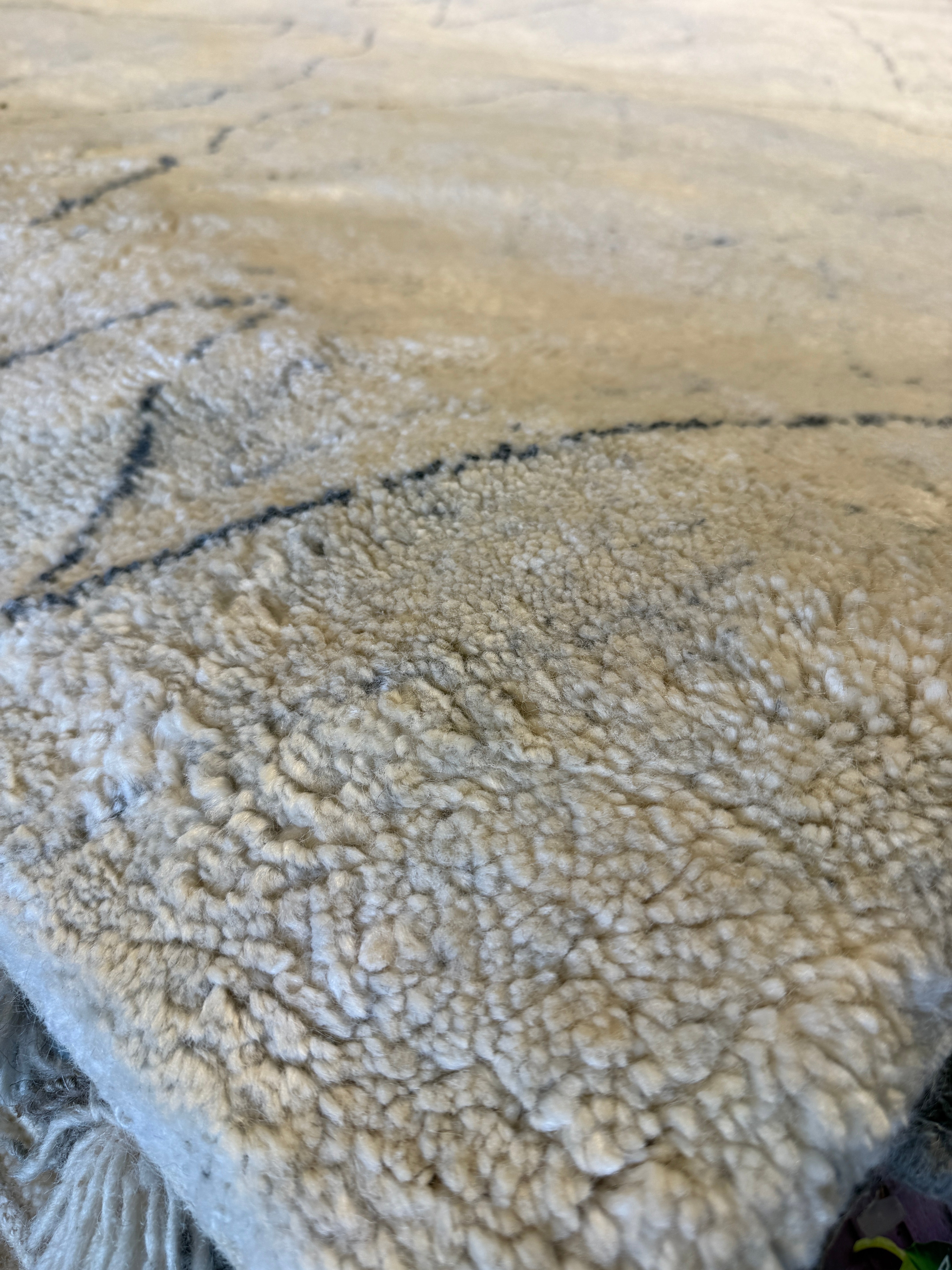 Peter Gadiot 8.3x10 Ivory Hand-Knotted Moroccan Style Rug