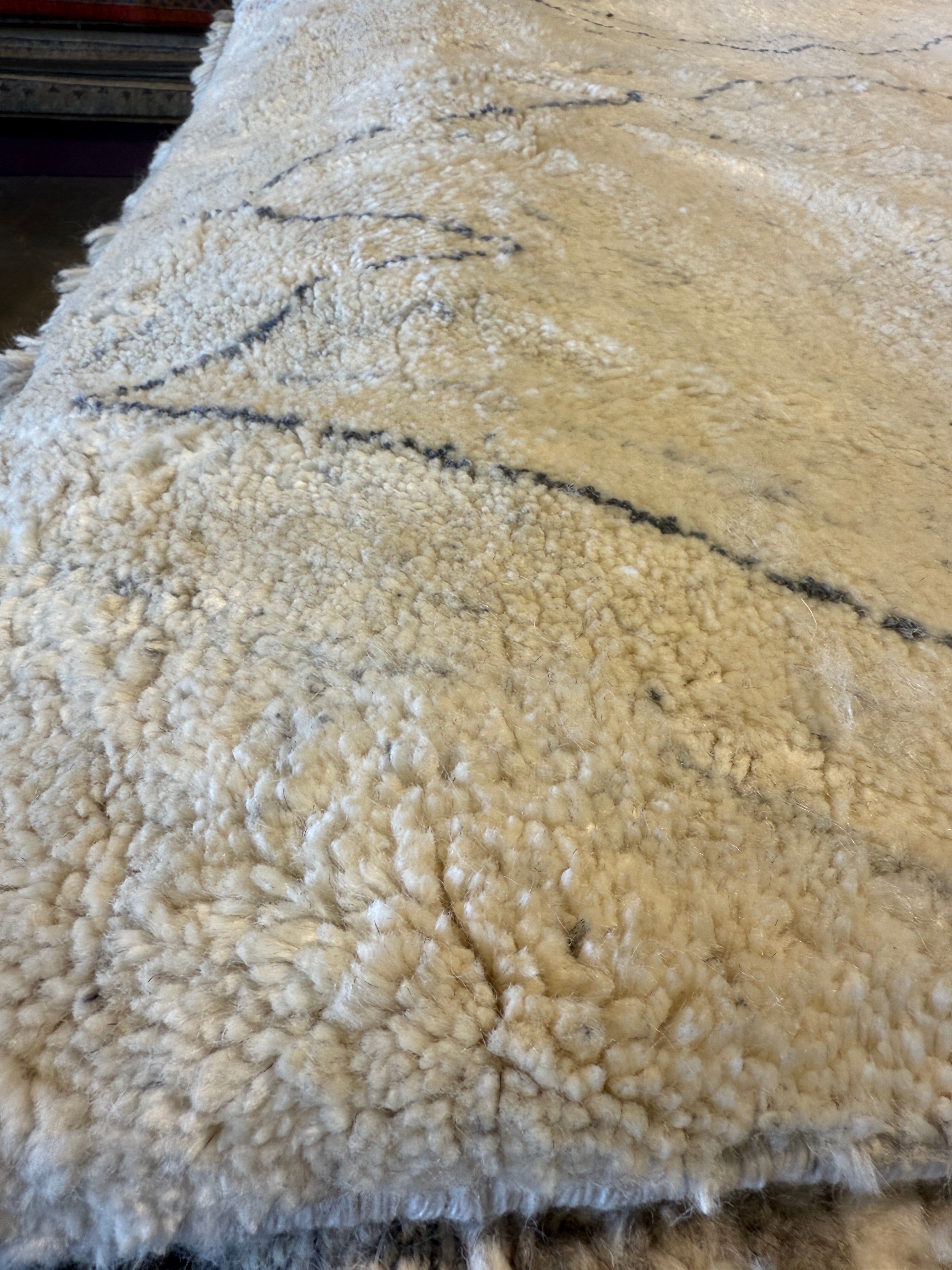 Peter Gadiot 8.3x10 Ivory Hand-Knotted Moroccan Style Rug