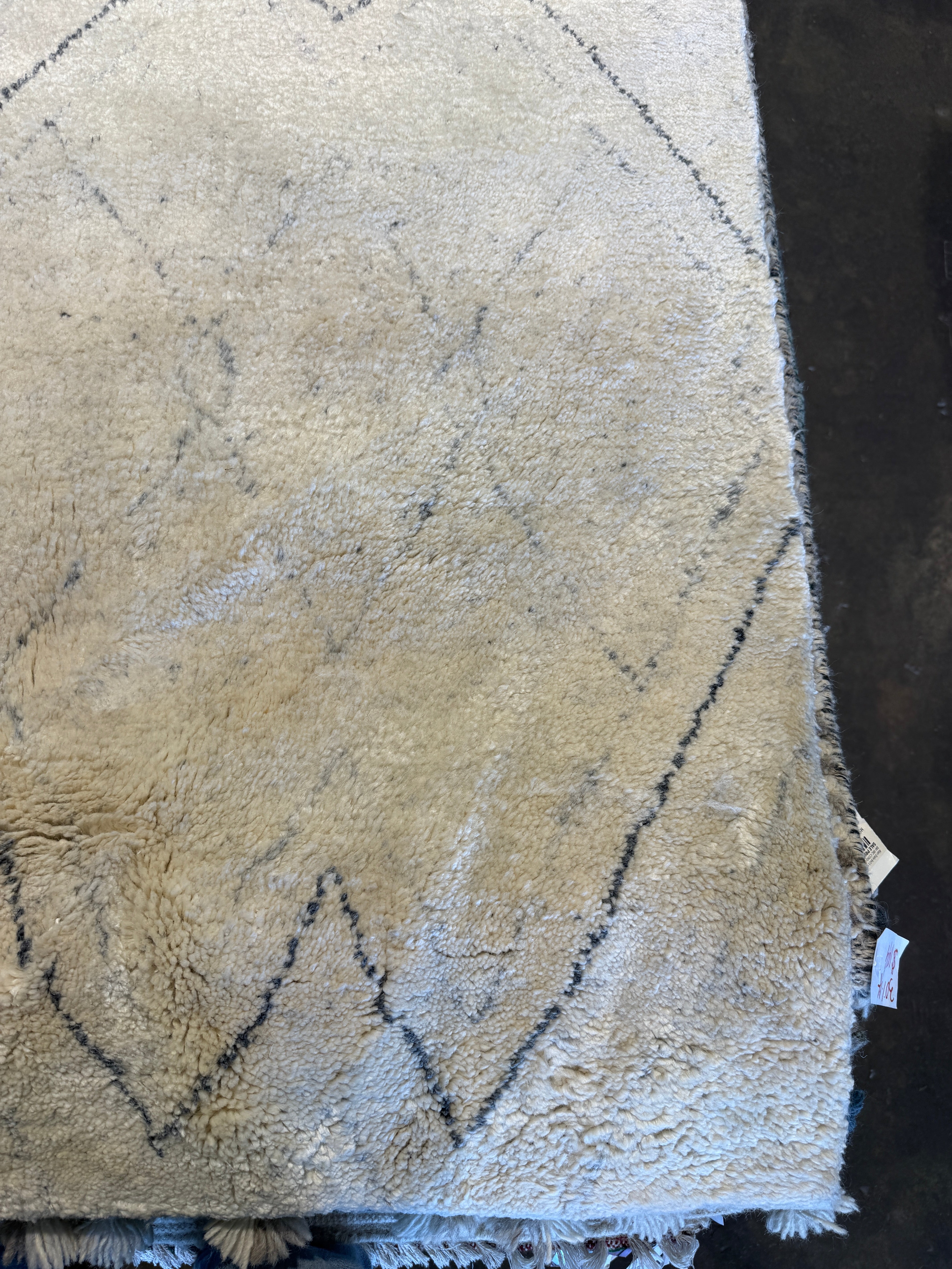 Peter Gadiot 8.3x10 Ivory Hand-Knotted Moroccan Style Rug