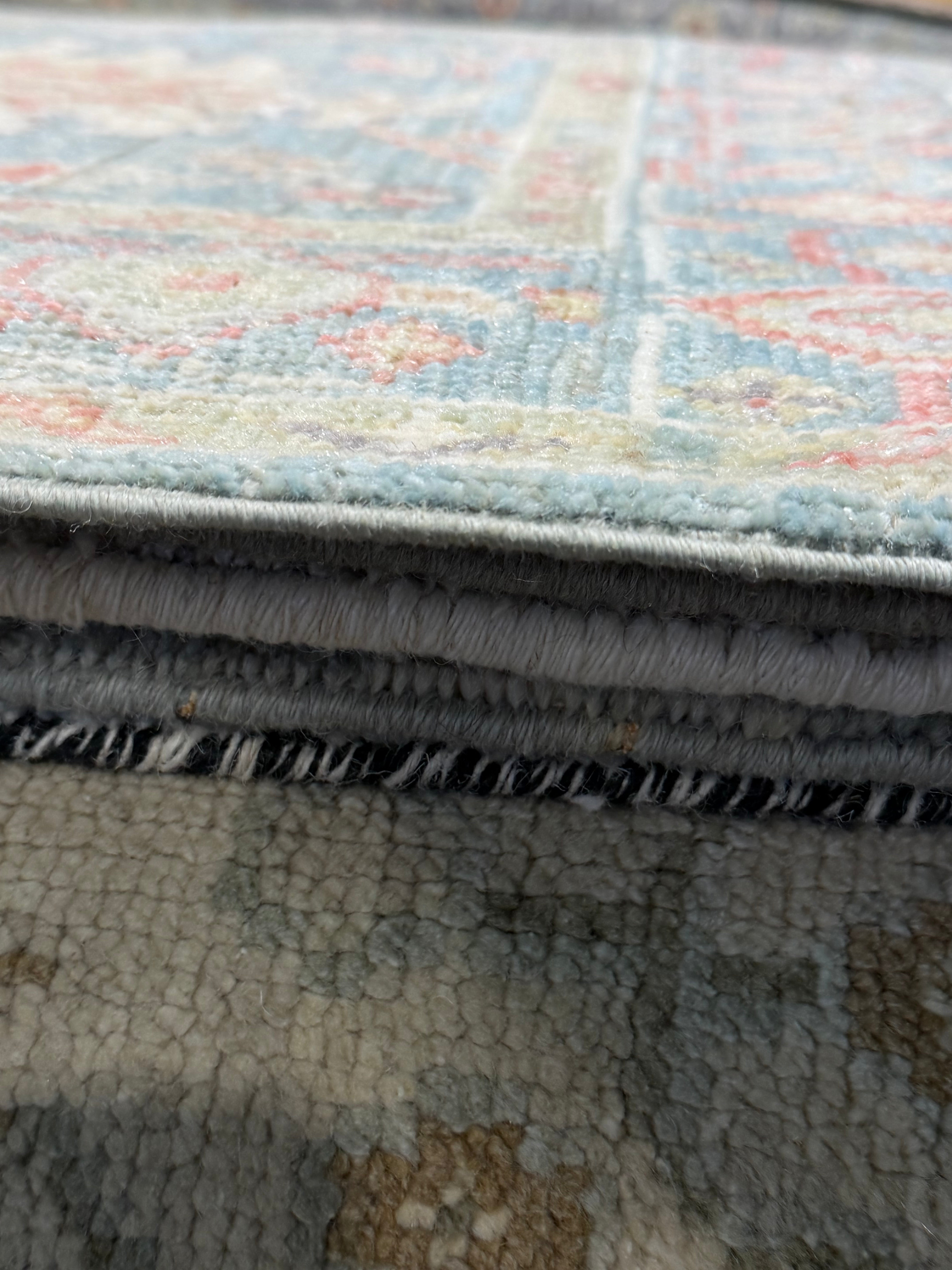 Mindy Chen 2.10x8.7 Blue Afghani Whitewashed Oushak Runner