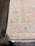 Camille Razat 2.11x8.7 Beige and Blue Afghani Whitewashed Oushak Runner