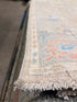 Camille Razat 2.11x8.7 Beige and Blue Afghani Whitewashed Oushak Runner