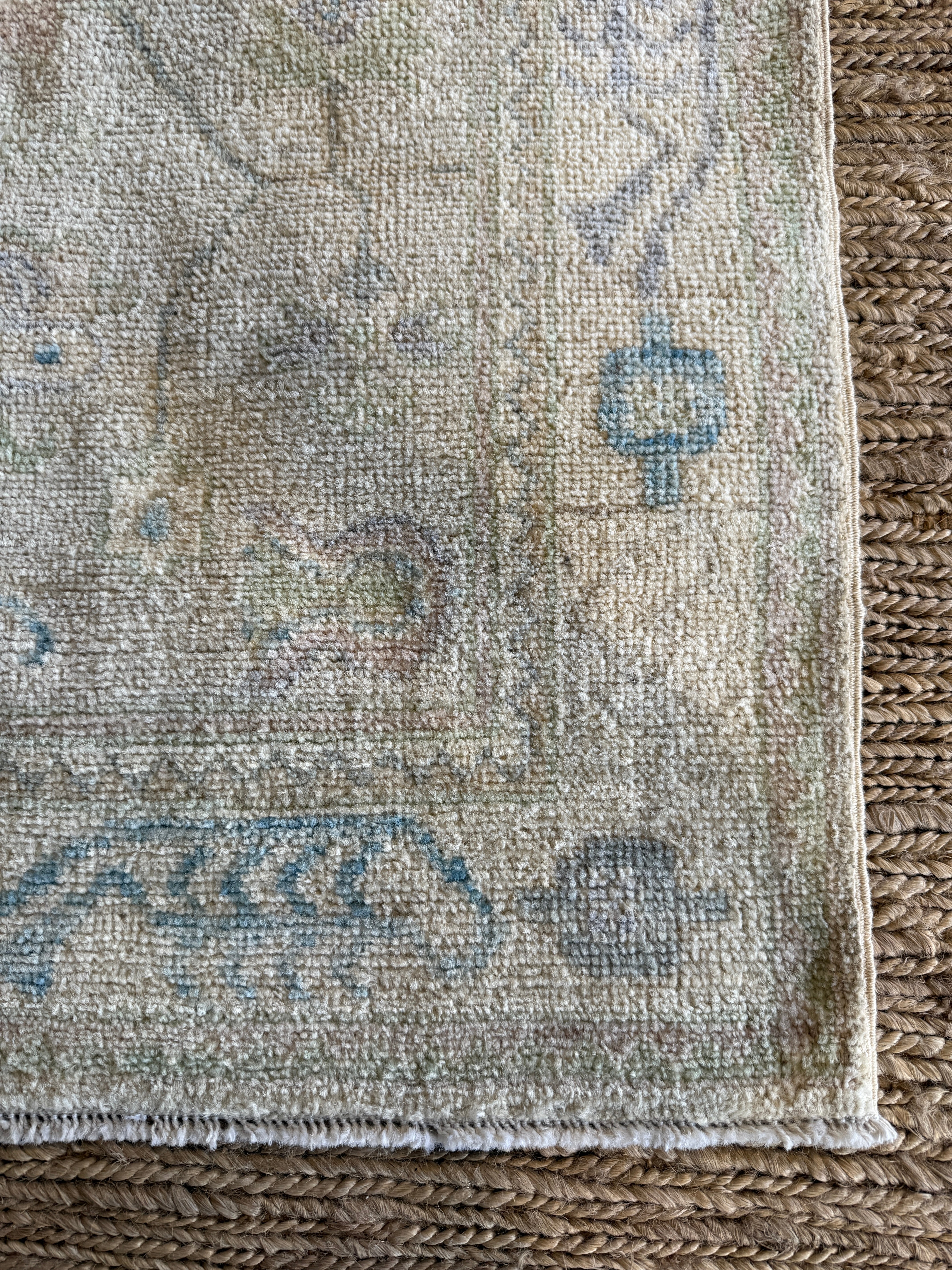 Isabel 2.9x4.2 Colorful Afghani Whitewashed Oushak