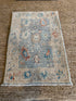 Kate Lanier 2x2.11 Blue Afghani Whitewashed Oushak