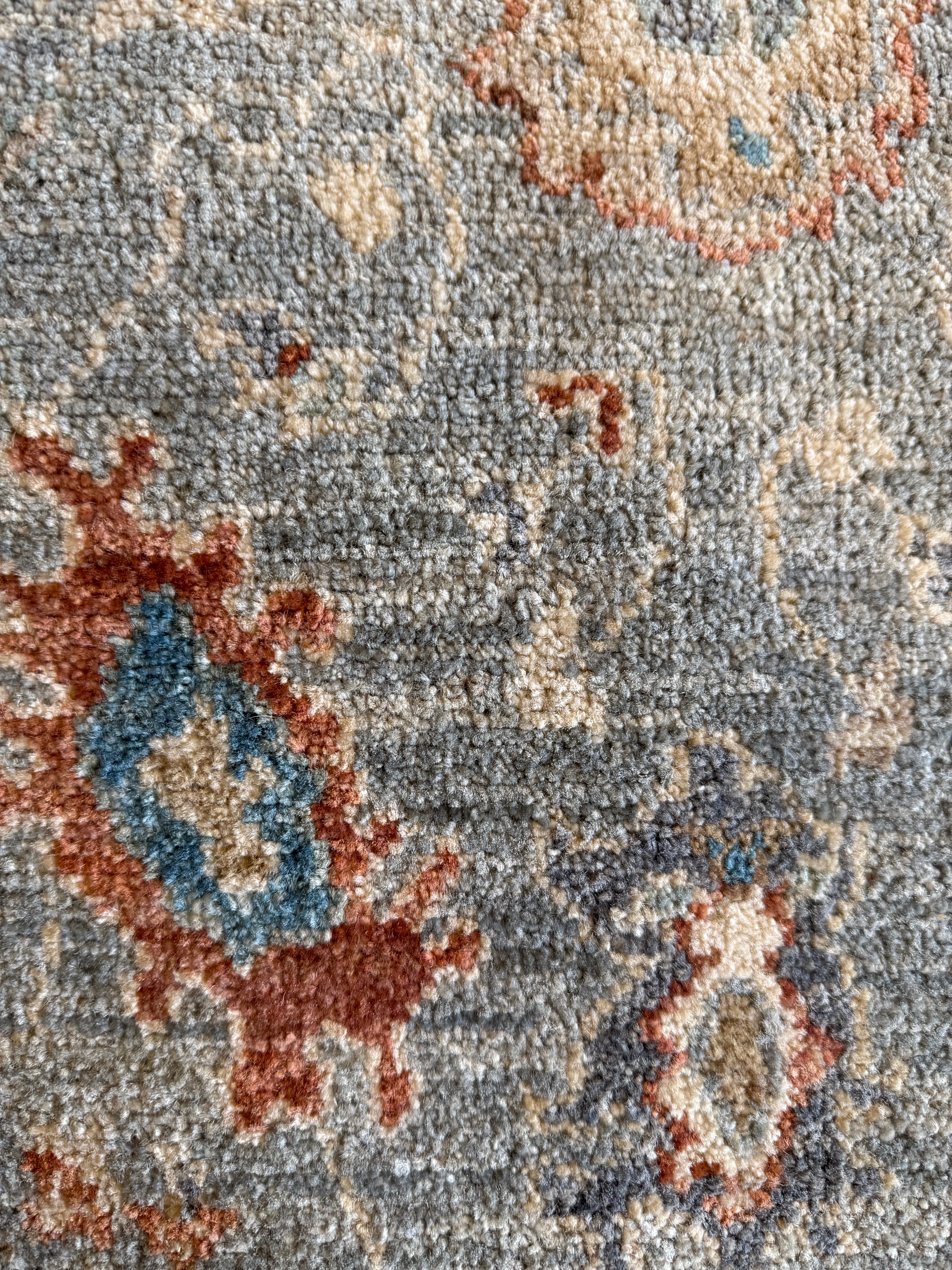 Kate Lanier 2x2.11 Blue Afghani Whitewashed Oushak