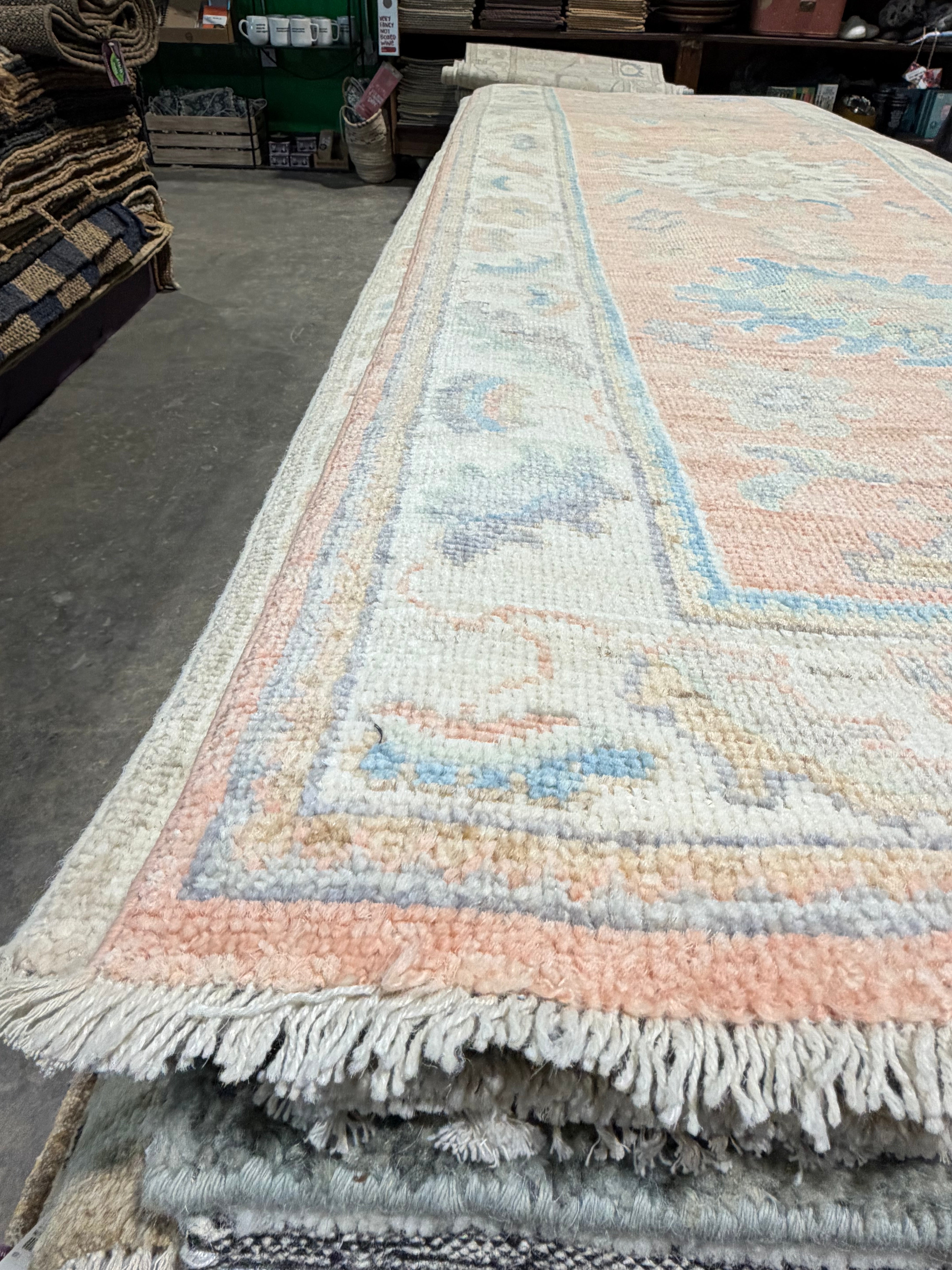 Emily Cooper 2.9x9.5 Orange Afghani Whitewashed Oushak Runner