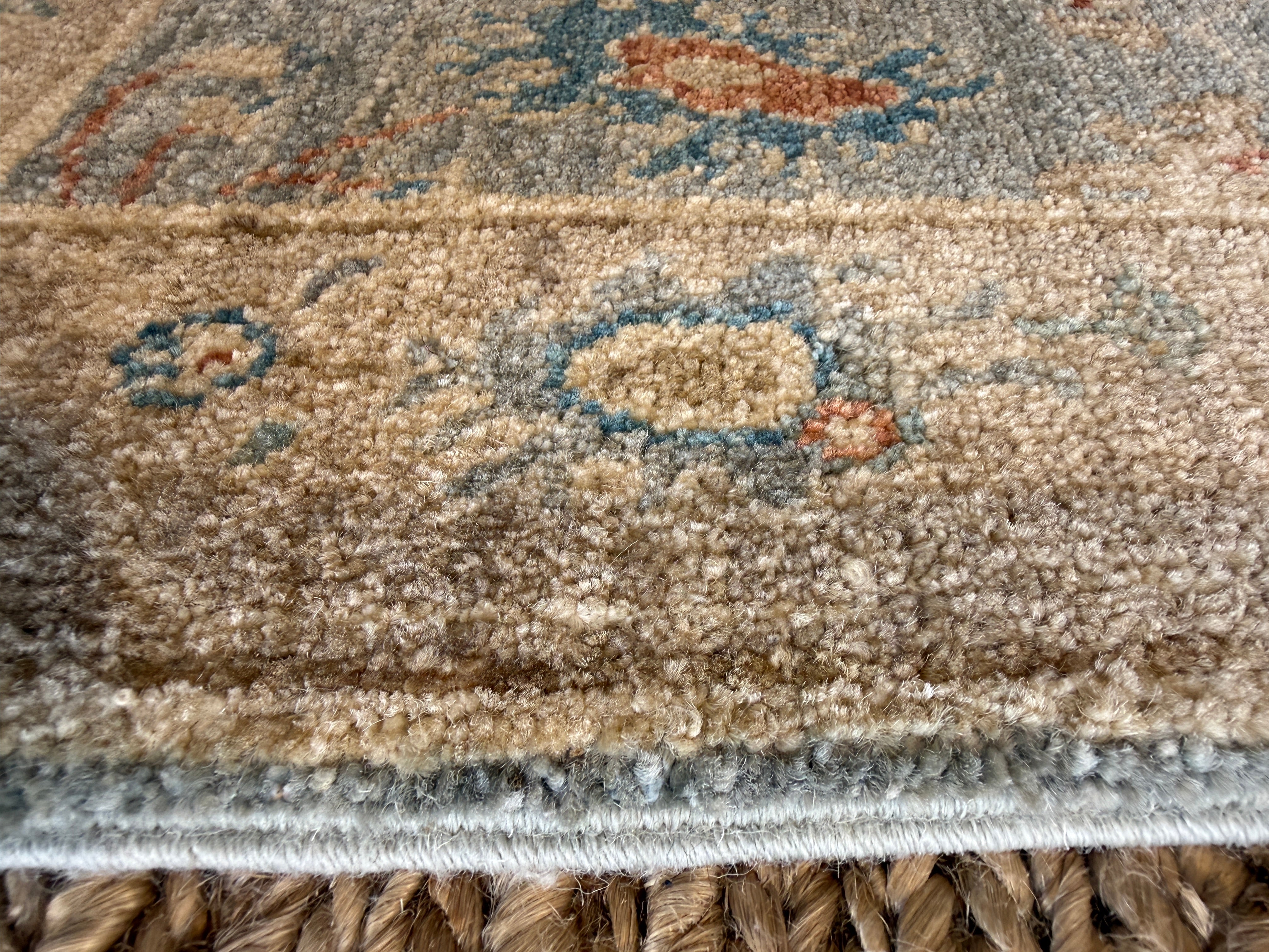 Kate Lanier 2x2.11 Blue Afghani Whitewashed Oushak