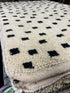 Cruella 3.4x 4.4 Black and White Spotted Handwoven Moroccan Rug