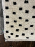 Cruella 3.4x 4.4 Black and White Spotted Handwoven Moroccan Rug