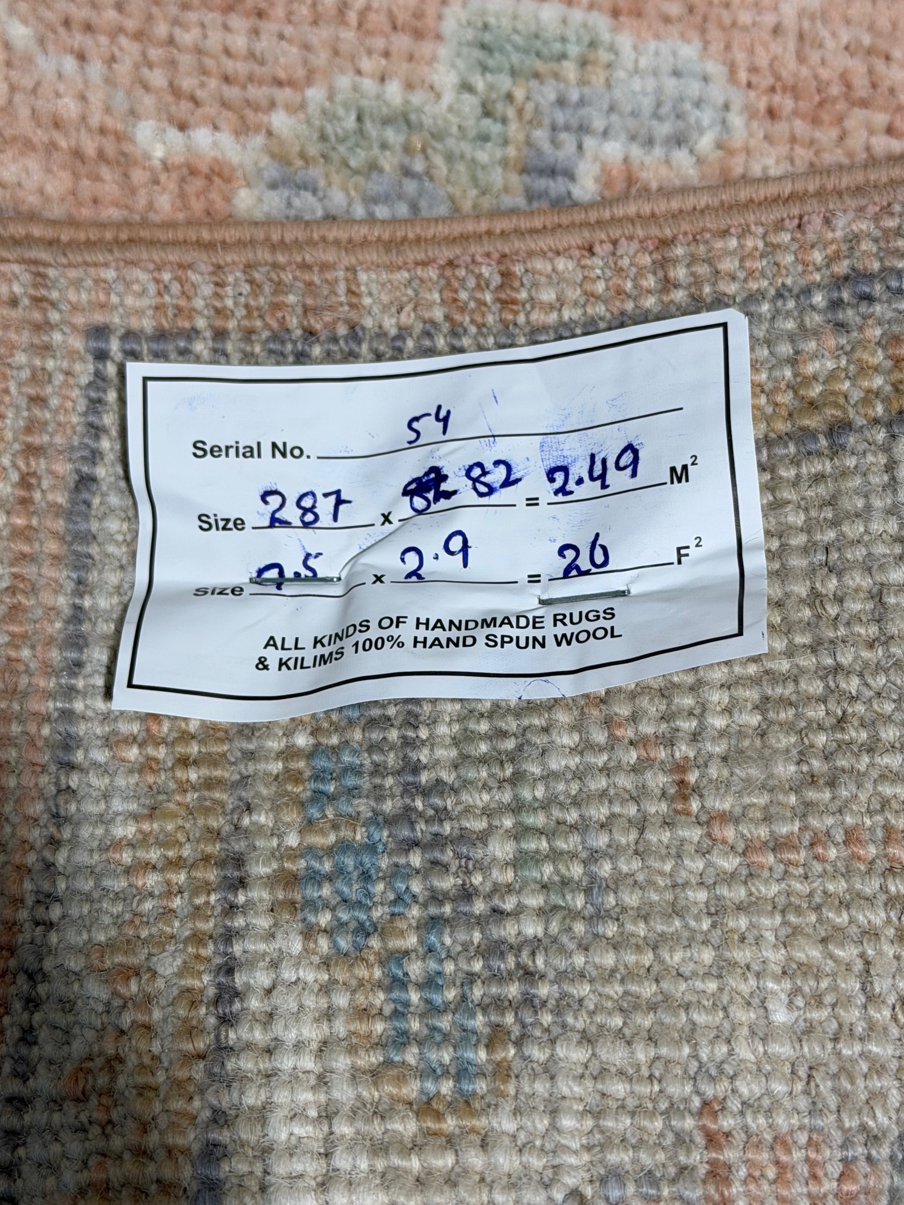 Emily Cooper 2.9x9.5 Orange Afghani Whitewashed Oushak Runner