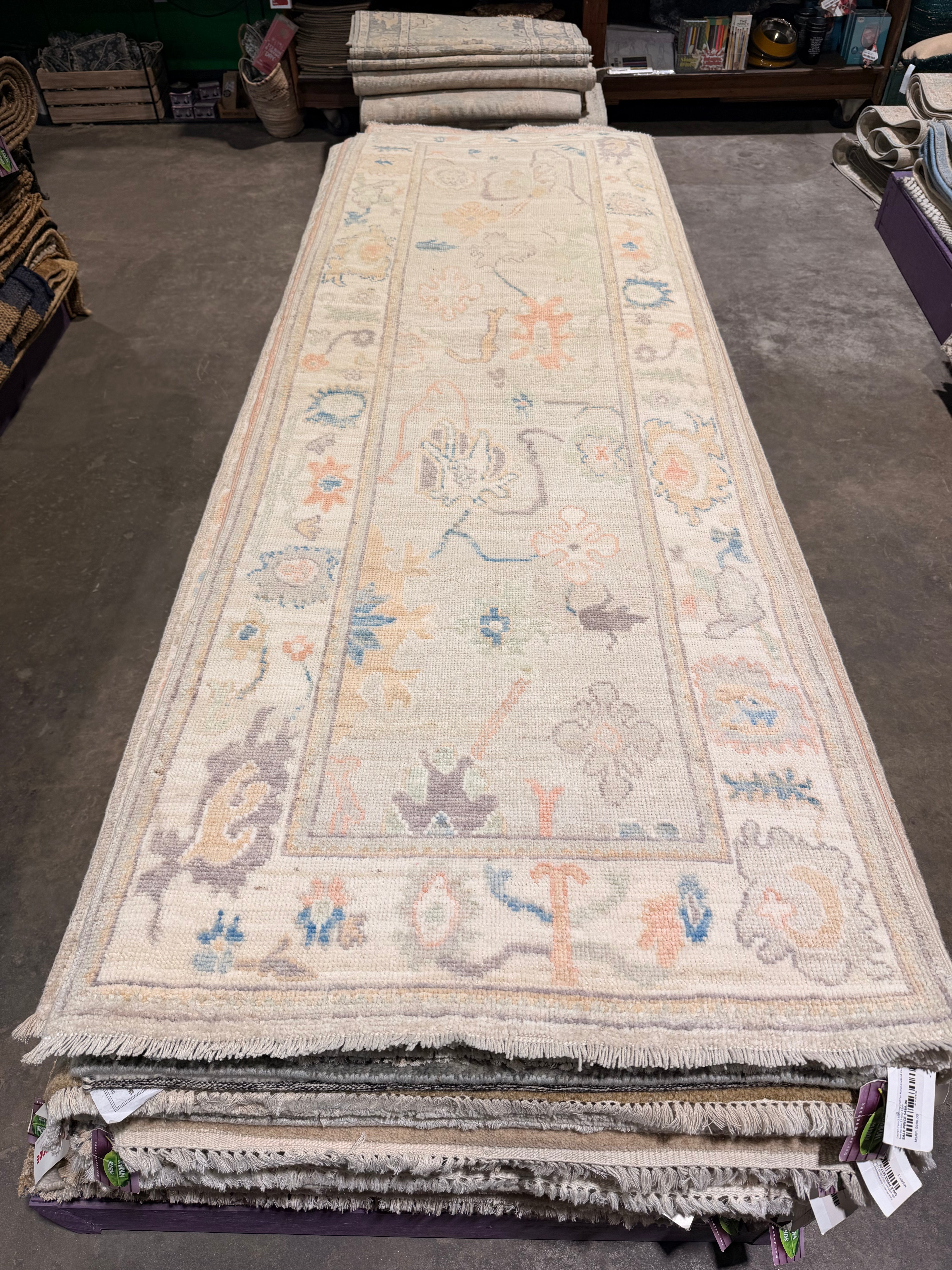 Alexandra 2.8x8 Multicolor Afghani Whitewashed Oushak Runner
