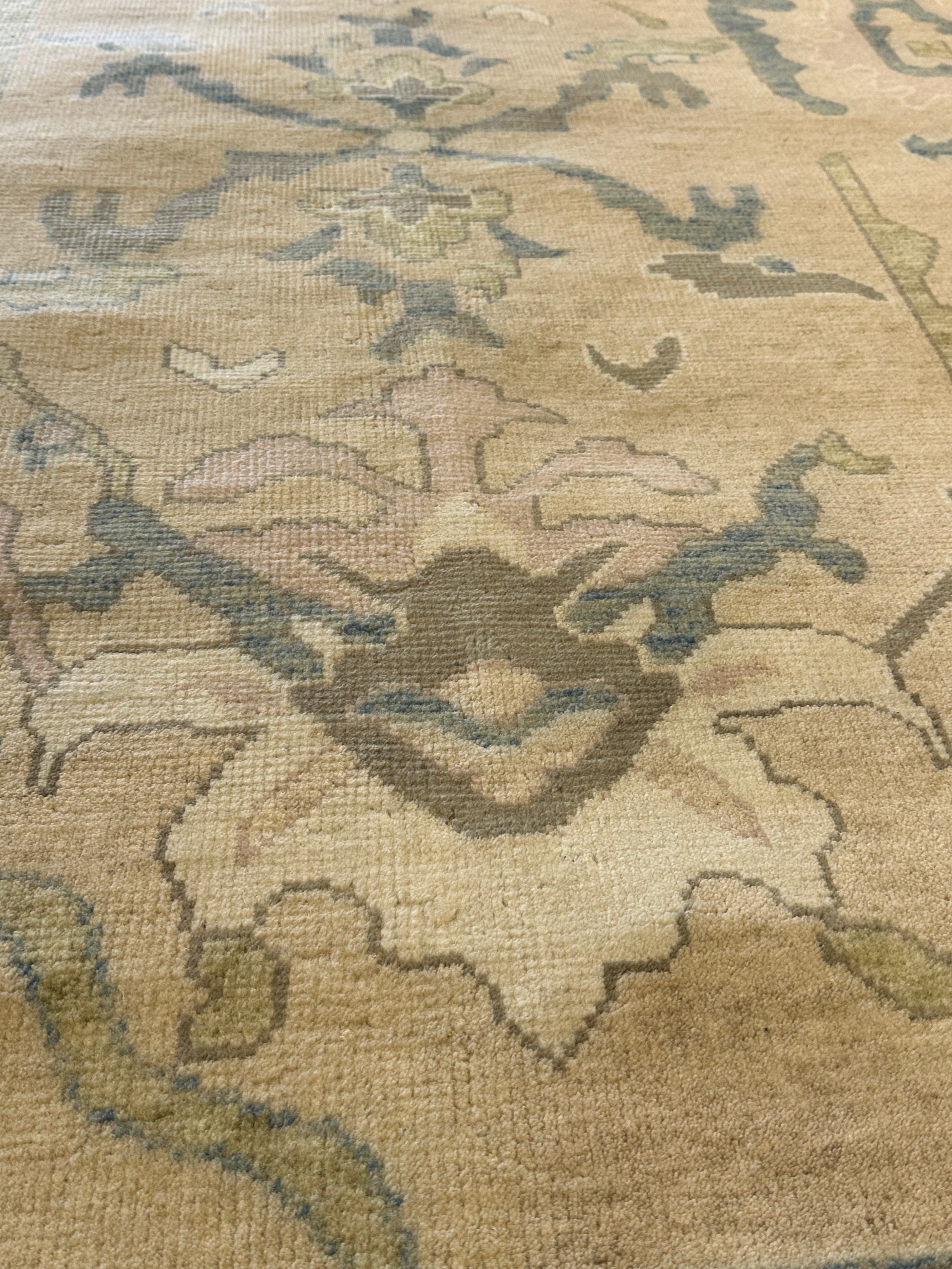 Megan McGinnis 8x10 Cream Hand-Knotted Oushak Rug