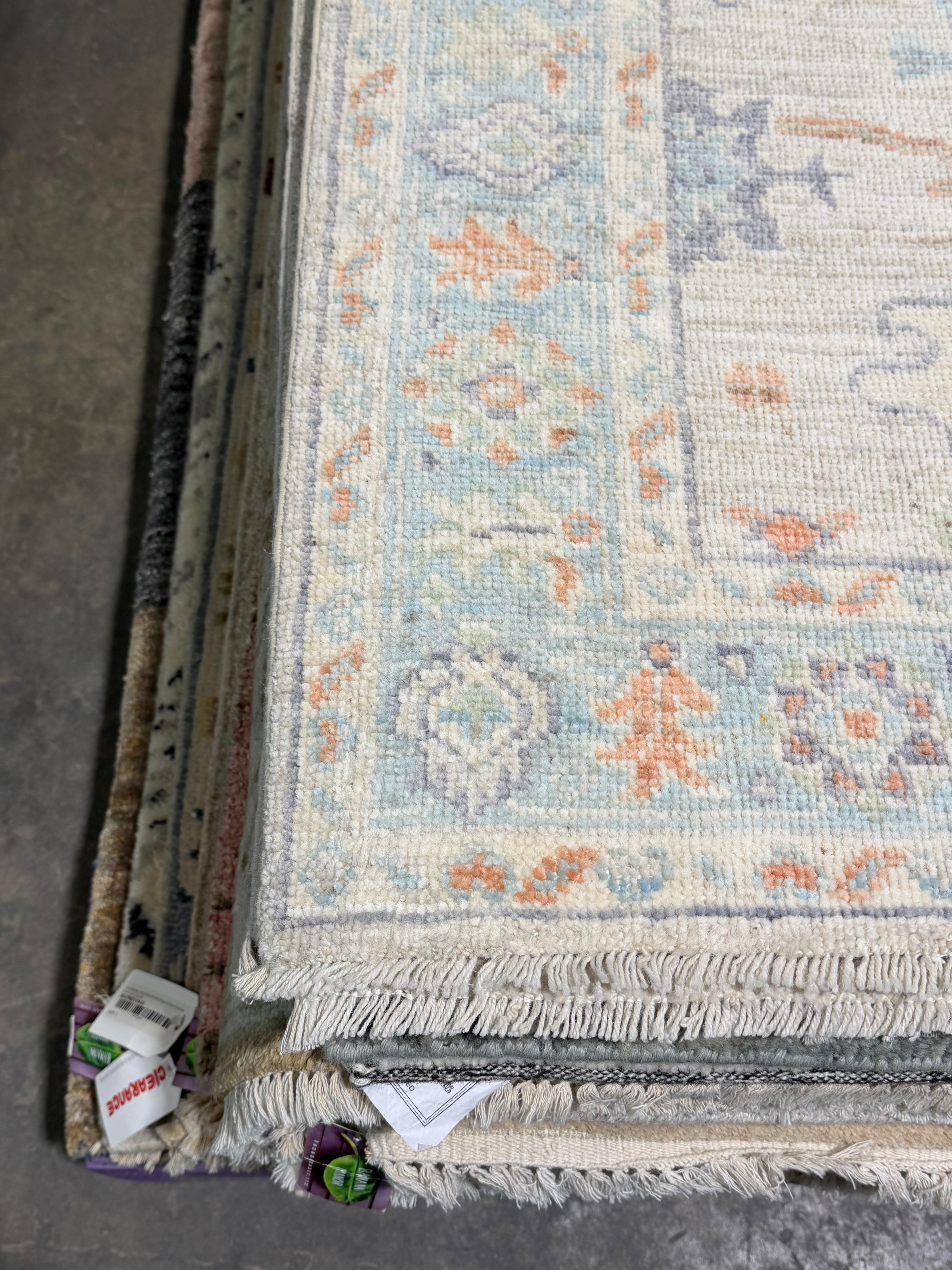 Sofia Sideris 2.11x8.2 Blue Afghani Whitewashed Oushak Runner
