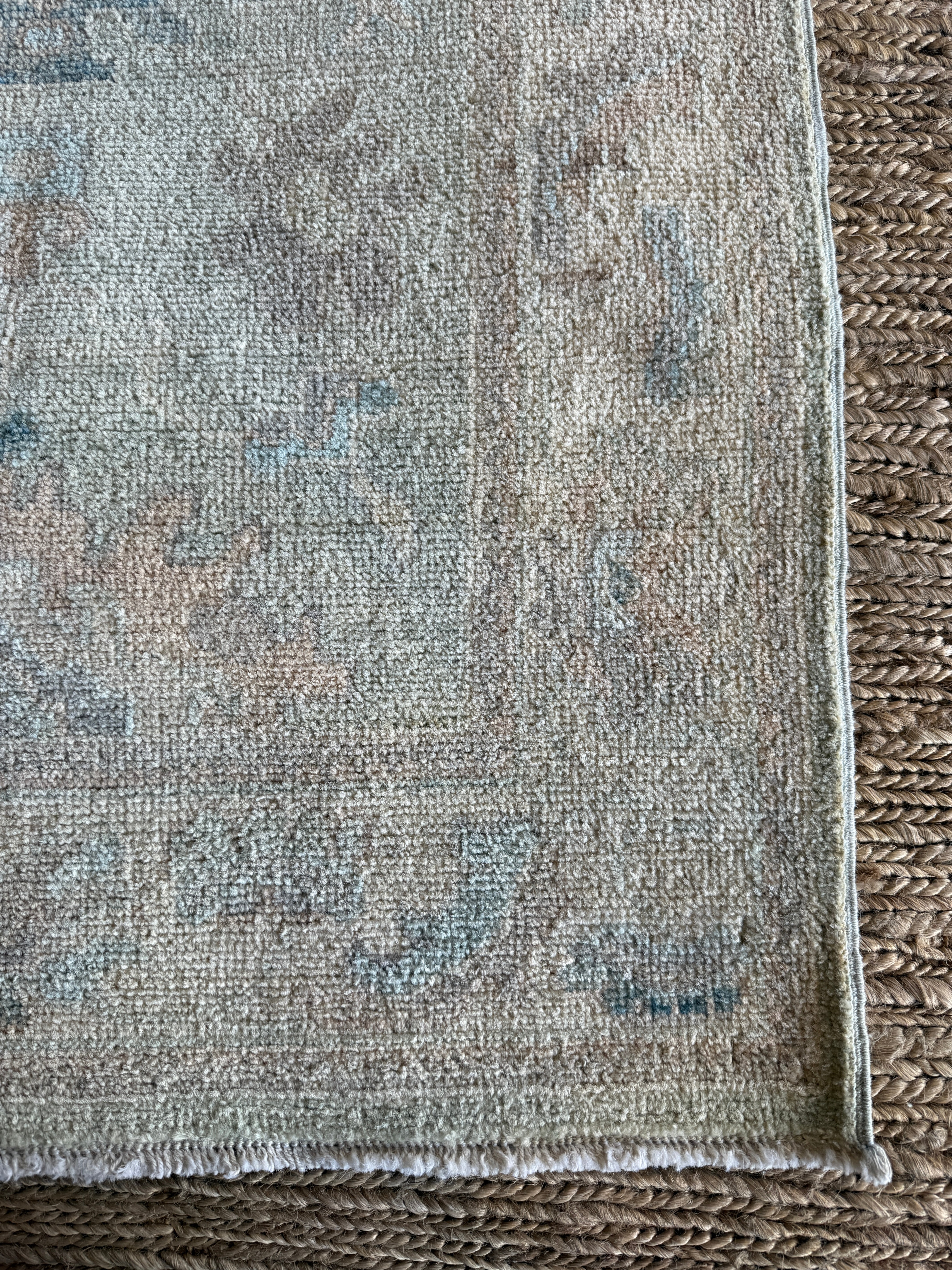 Ariella Ezekiel 2.9x4.2 Light Blue Afghani Whitewashed Oushak