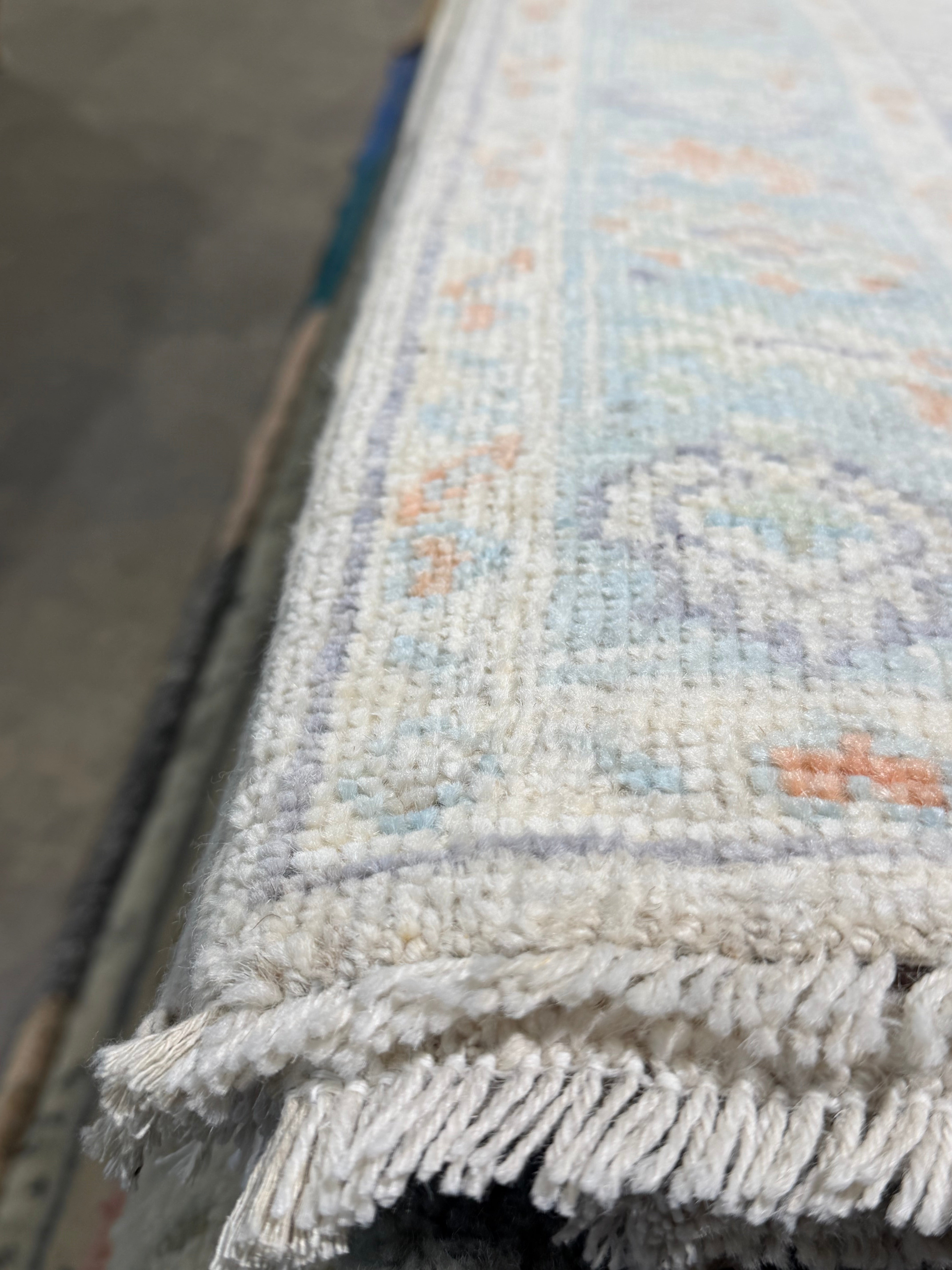 Sofia Sideris 2.11x8.2 Blue Afghani Whitewashed Oushak Runner