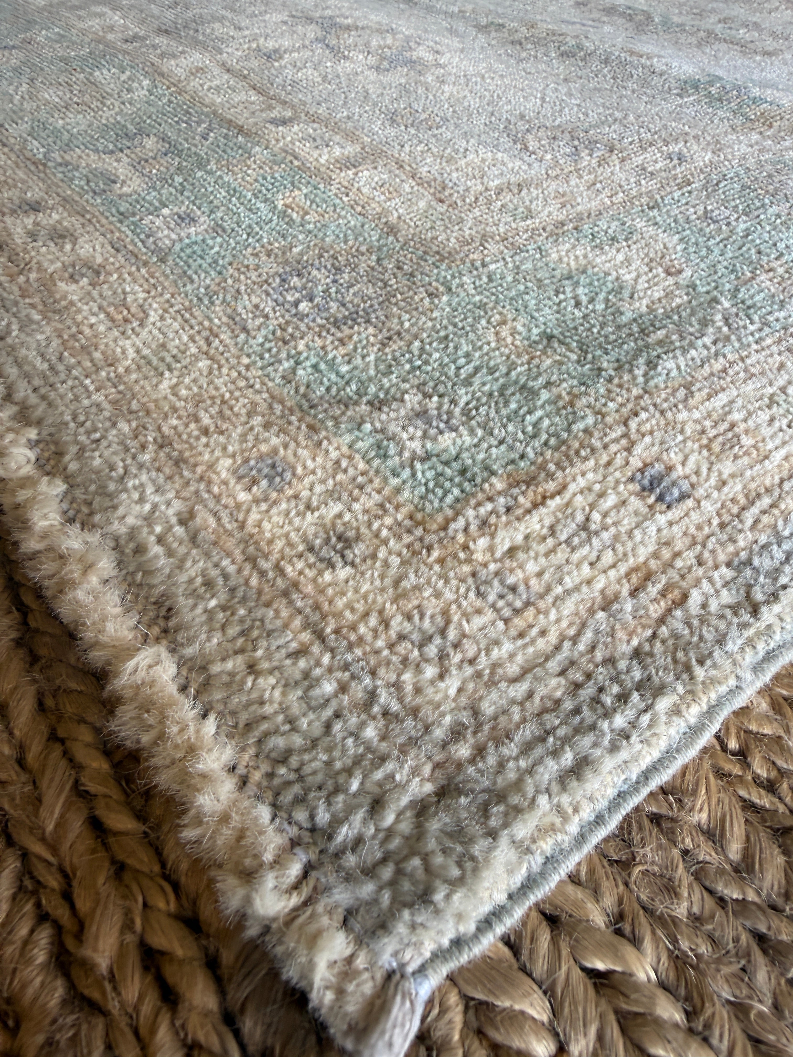 Imani Love 3x5 Light Green Afghani Whitewashed Oushak