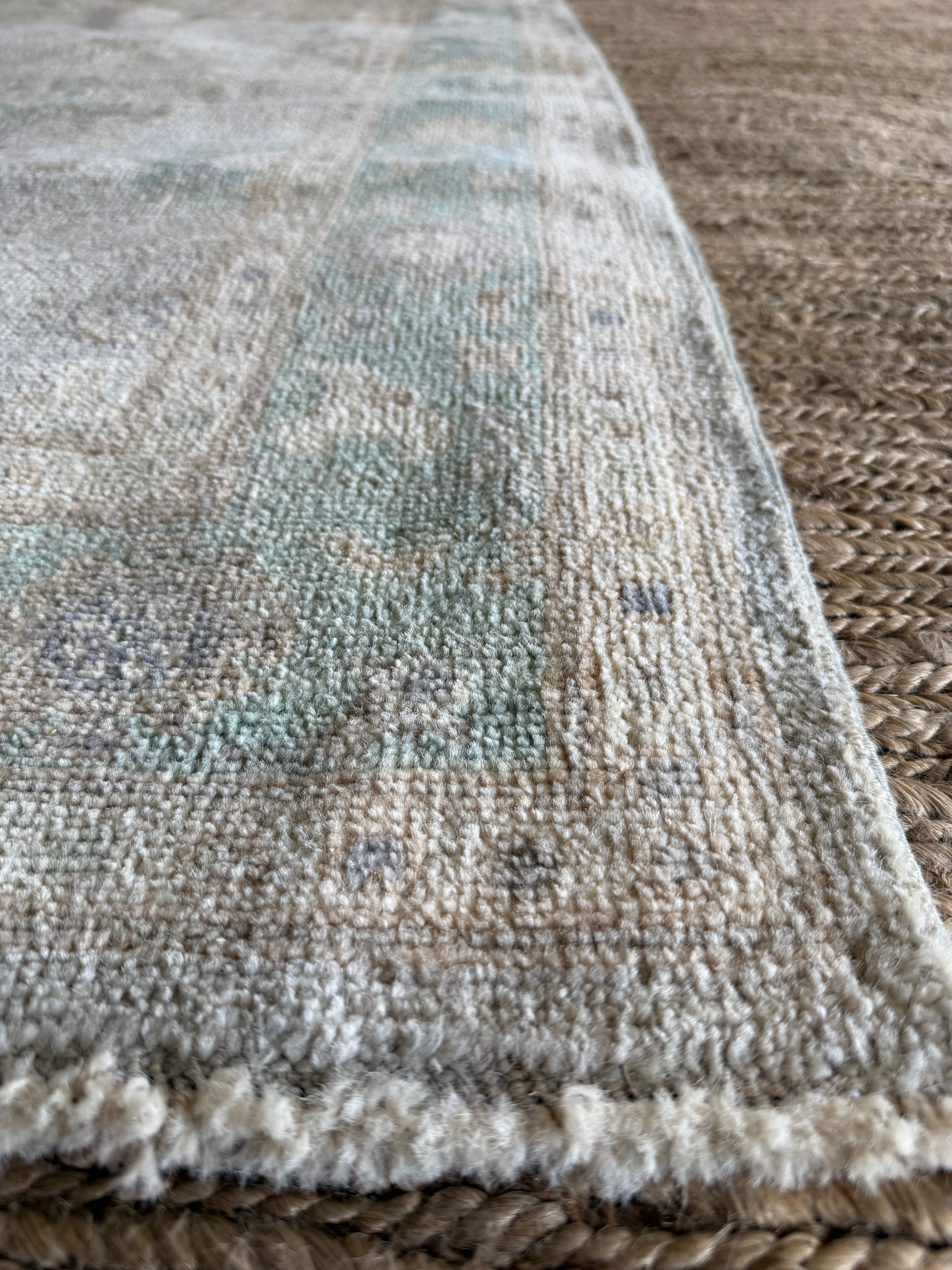 Imani Love 3x5 Light Green Afghani Whitewashed Oushak