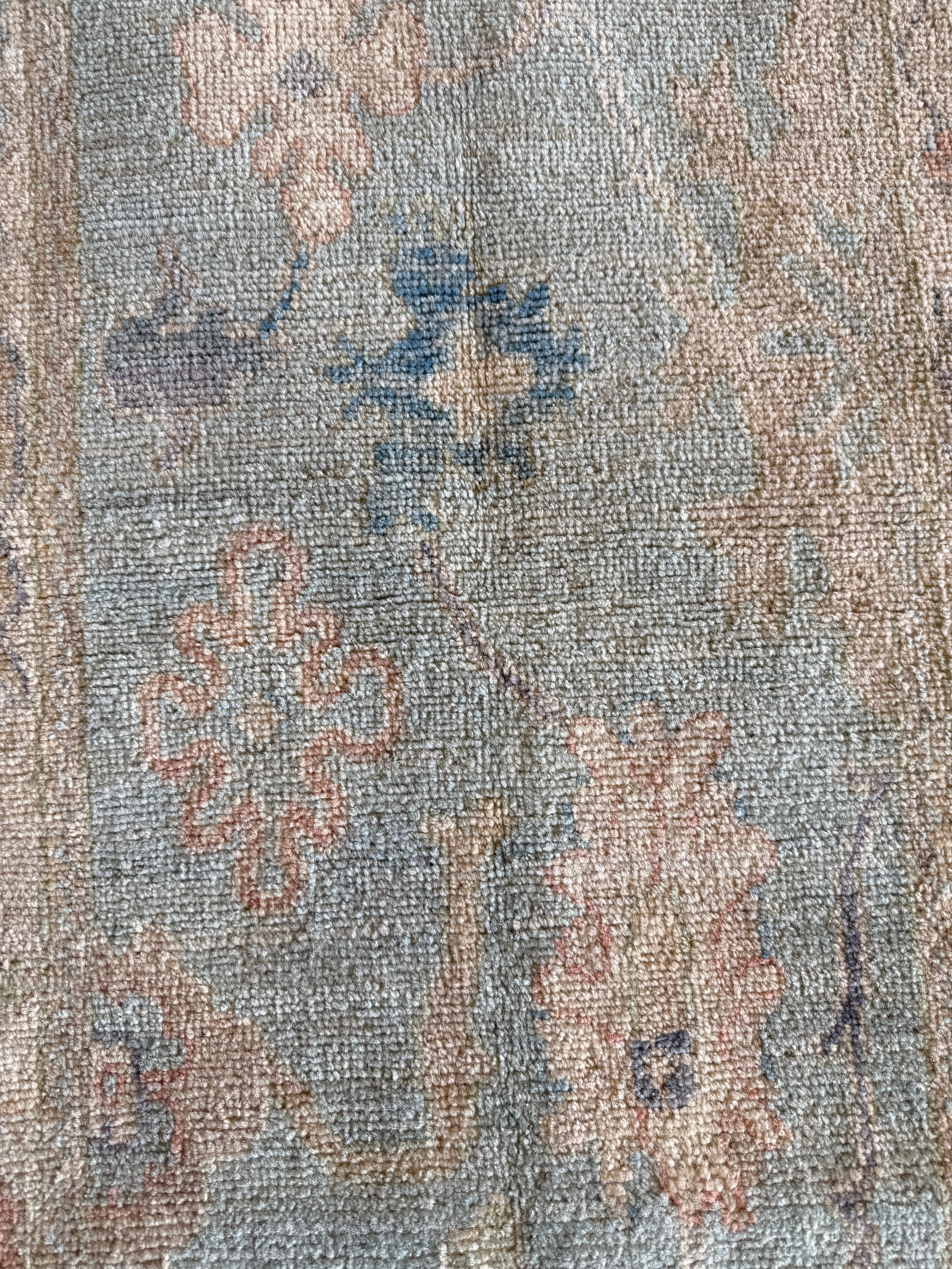 America Olivo 2.8x4.3 Light Blue Afghani Whitewashed Oushak