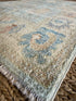 America Olivo 2.8x4.3 Light Blue Afghani Whitewashed Oushak
