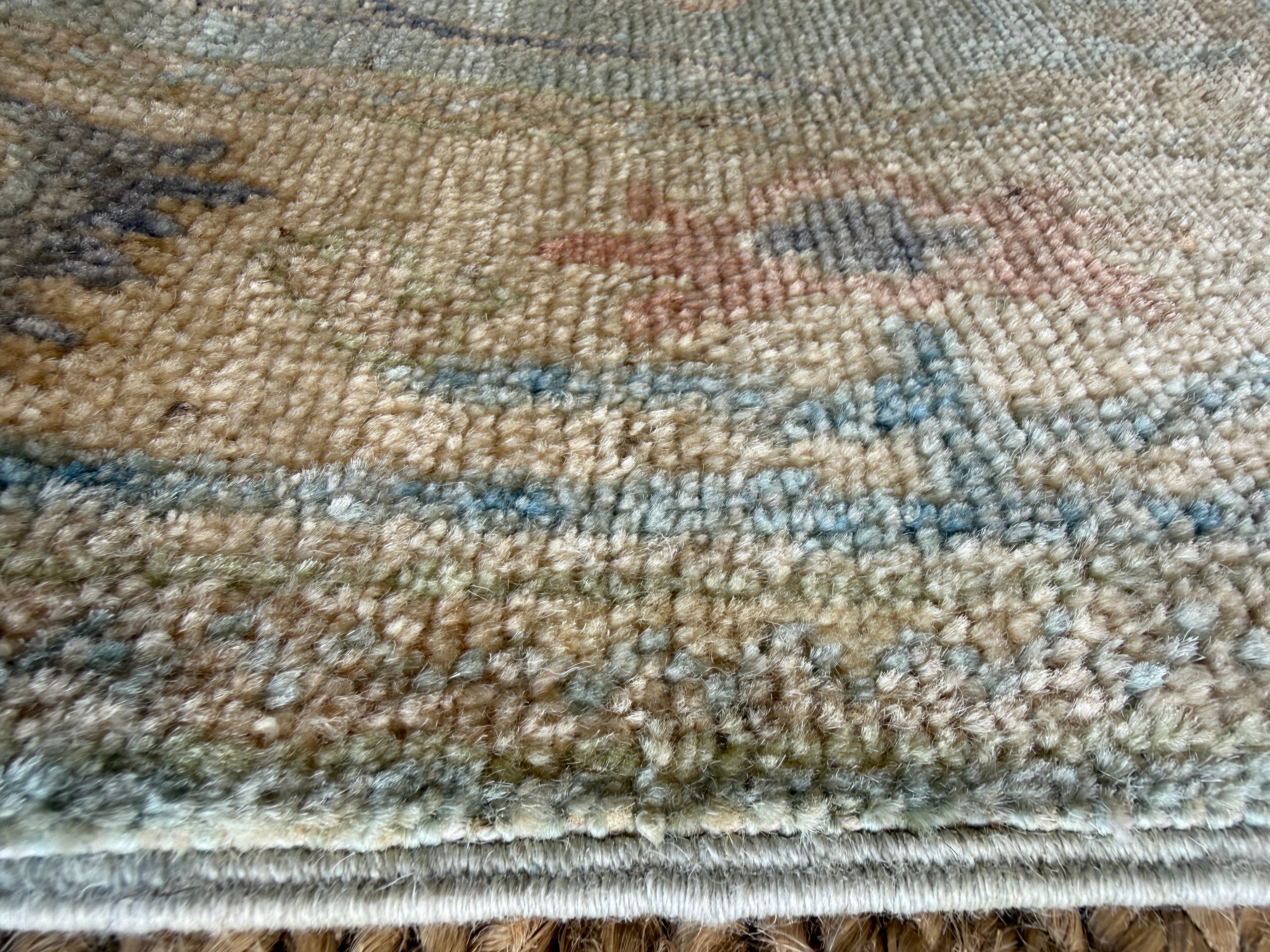 America Olivo 2.8x4.3 Light Blue Afghani Whitewashed Oushak