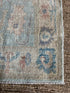 America Olivo 2.8x4.3 Light Blue Afghani Whitewashed Oushak