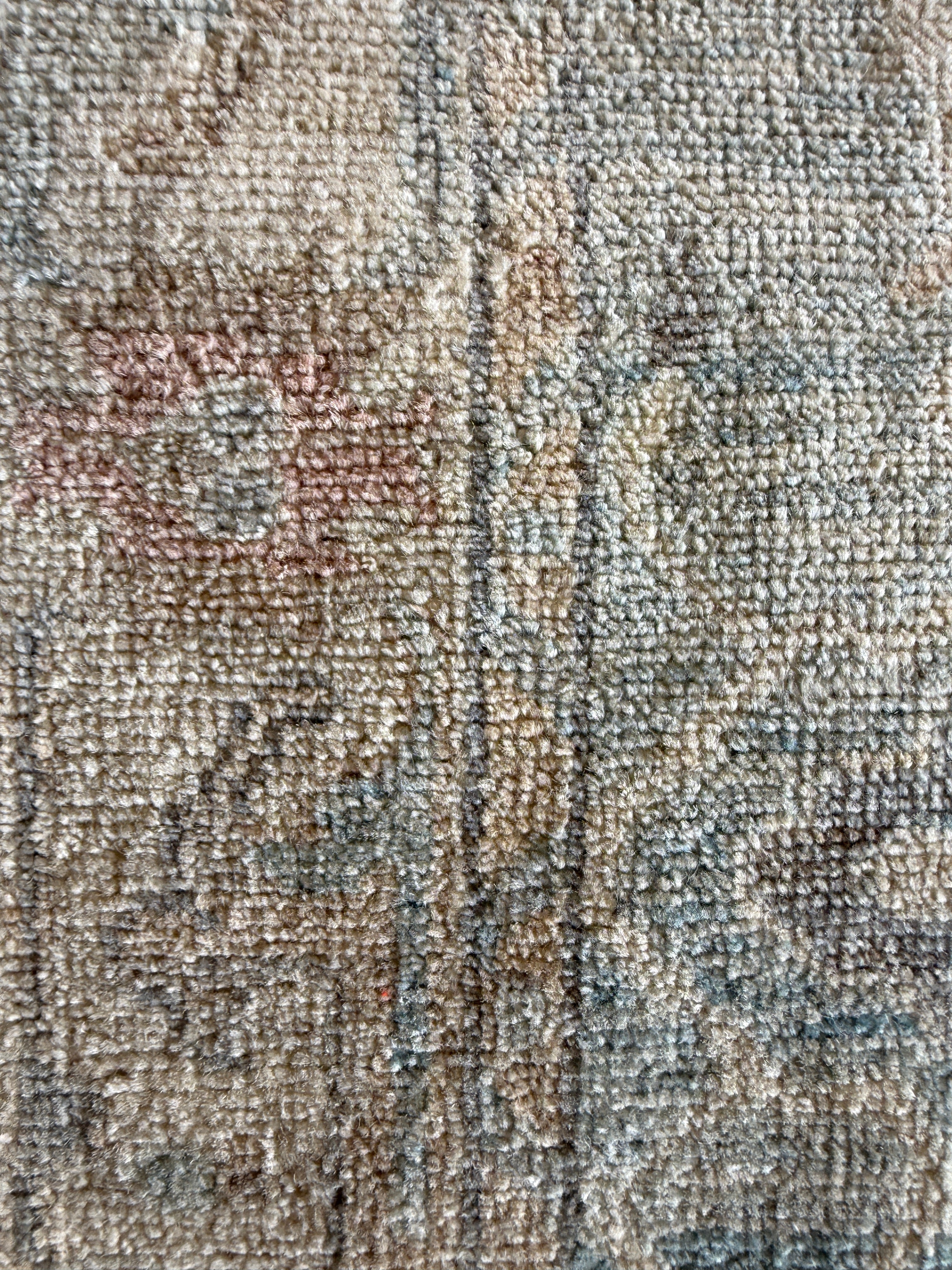 Maddie Rawlins 2.9x10 Light Blue Afghani Whitewashed Oushak Runner