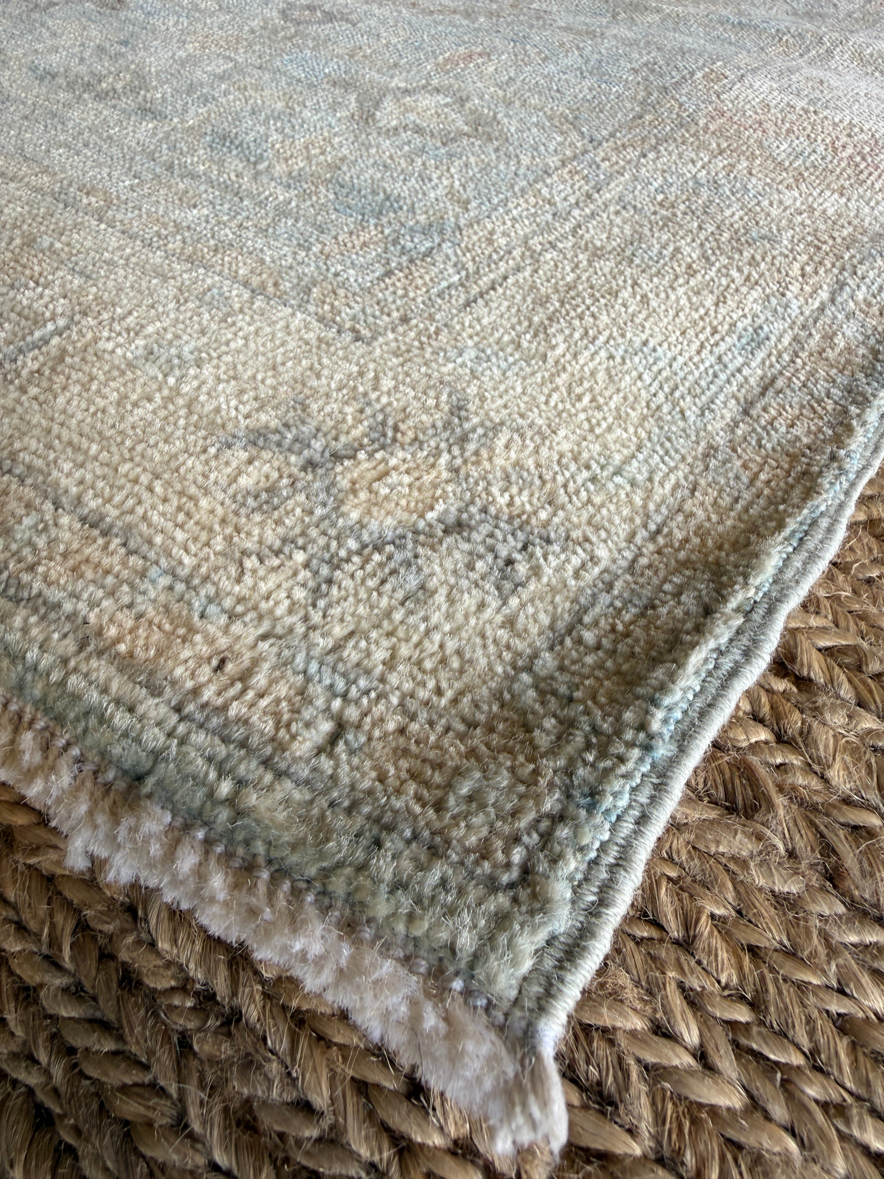 Maddie Rawlins 2.9x10 Light Blue Afghani Whitewashed Oushak Runner