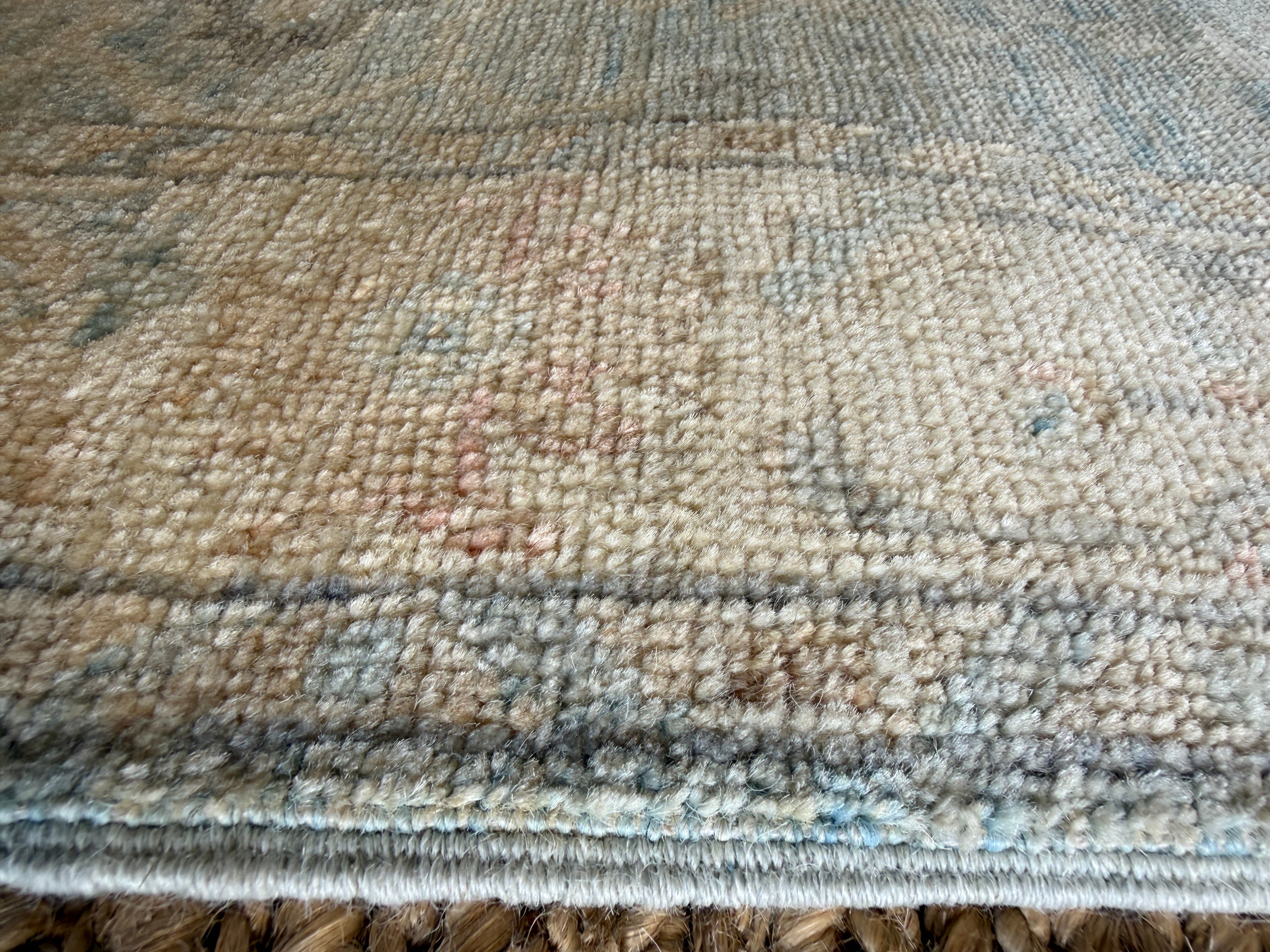 Maddie Rawlins 2.9x10 Light Blue Afghani Whitewashed Oushak Runner