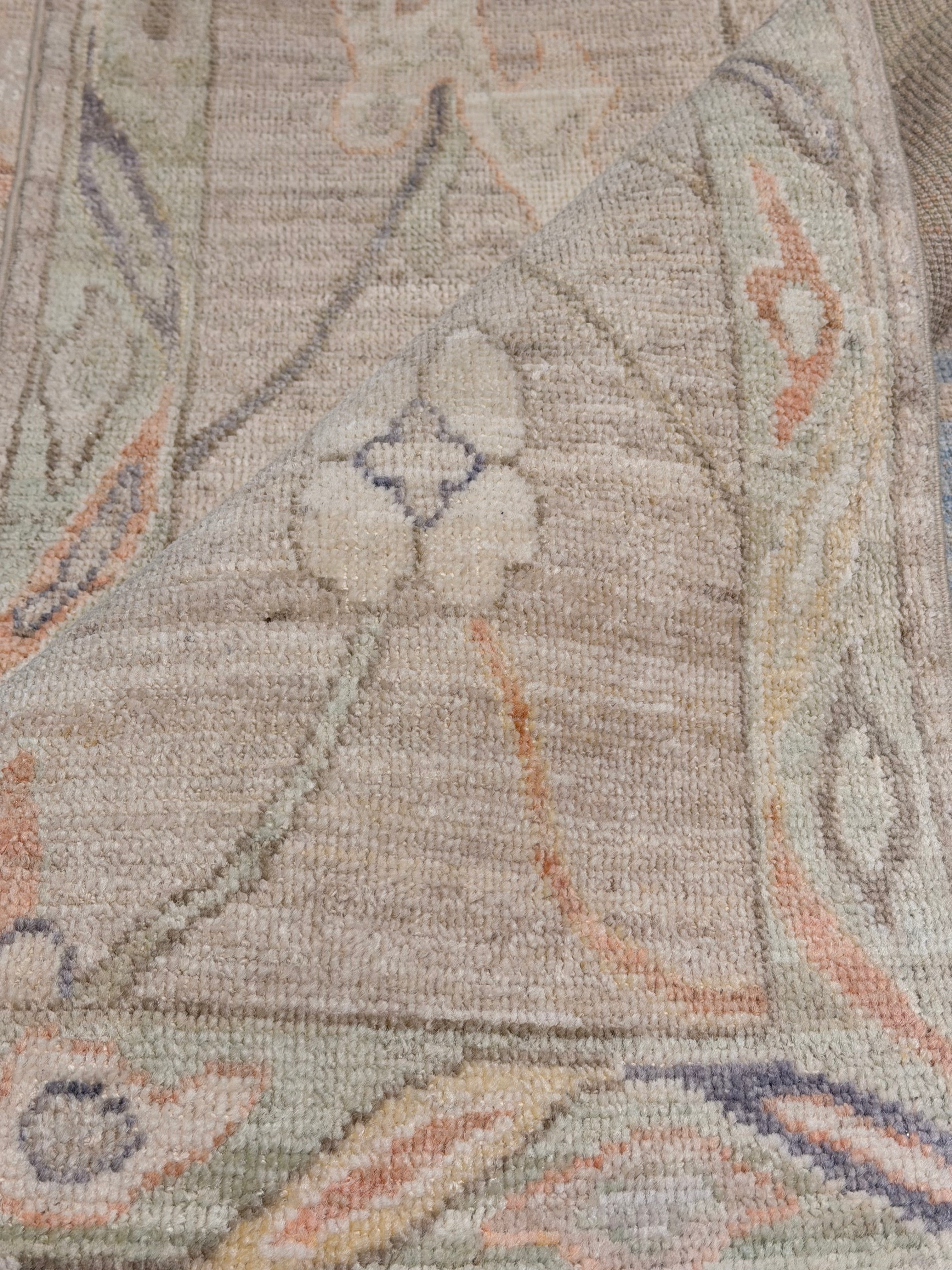 Melia Kreiling 2.5x10 Multicolor Afghani Whitewashed Oushak Runner