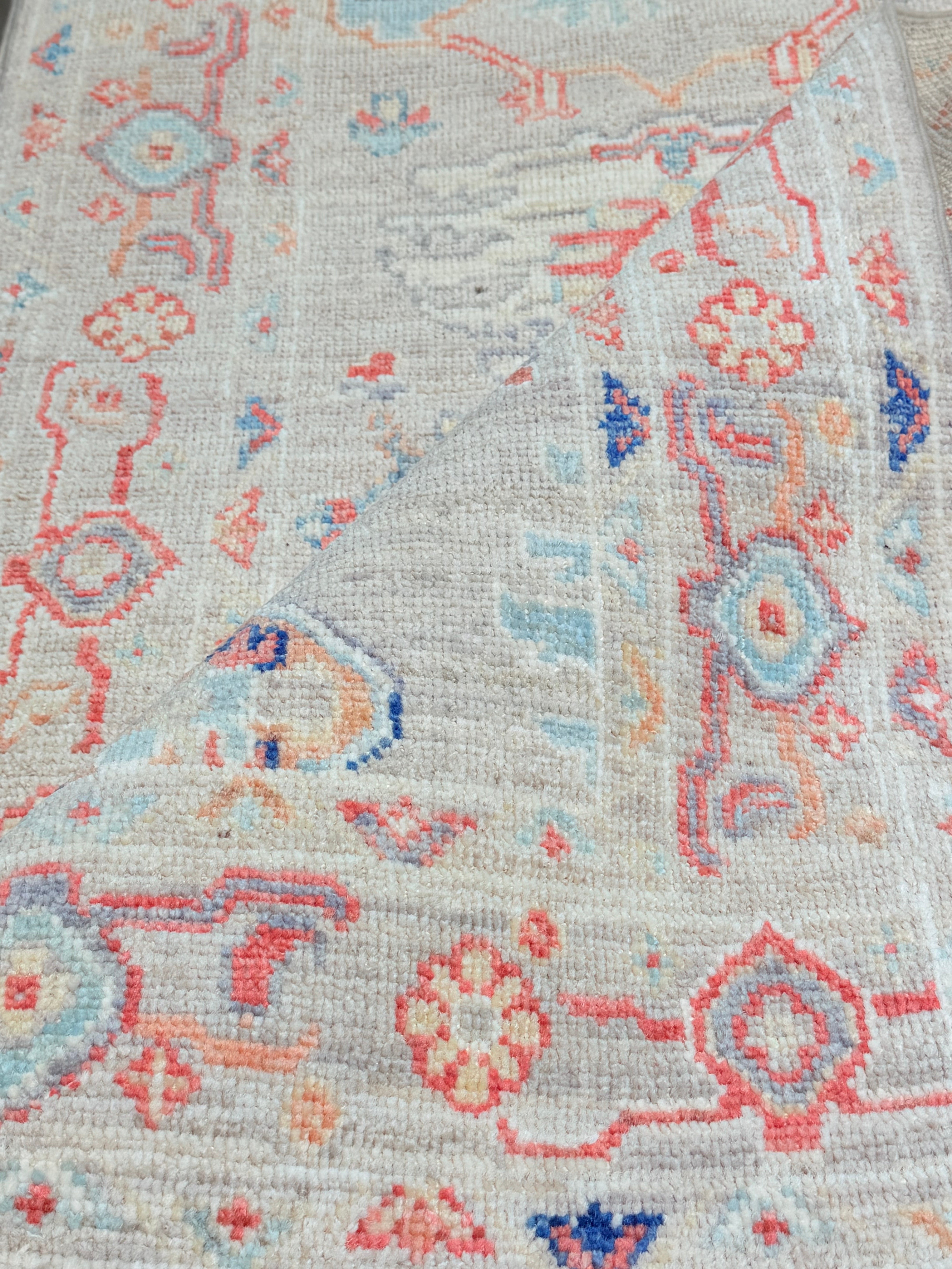 Madeline 2.7x9.9 Multicolor Afghani Whitewashed Oushak Runner