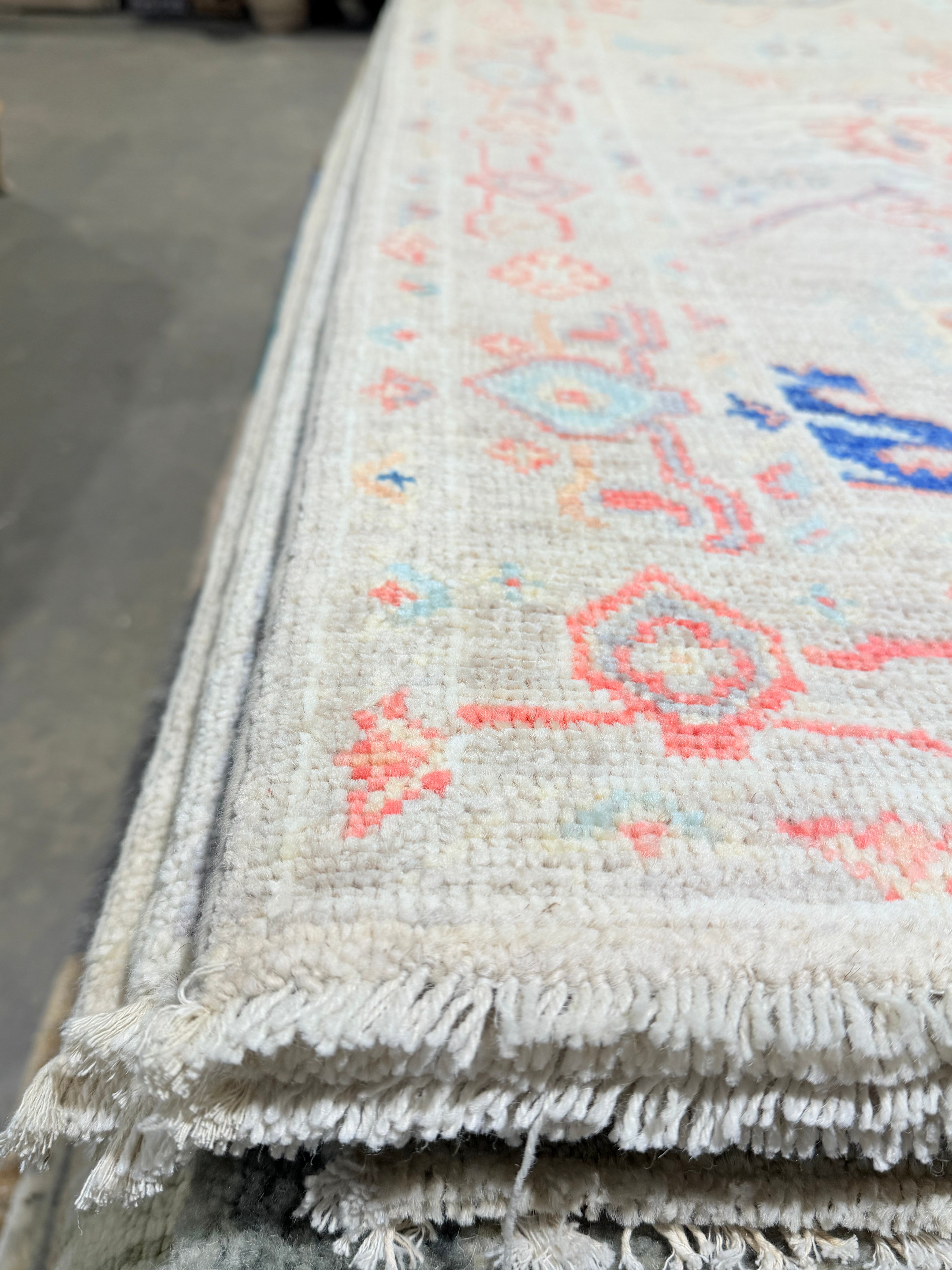 Madeline 2.7x9.9 Multicolor Afghani Whitewashed Oushak Runner