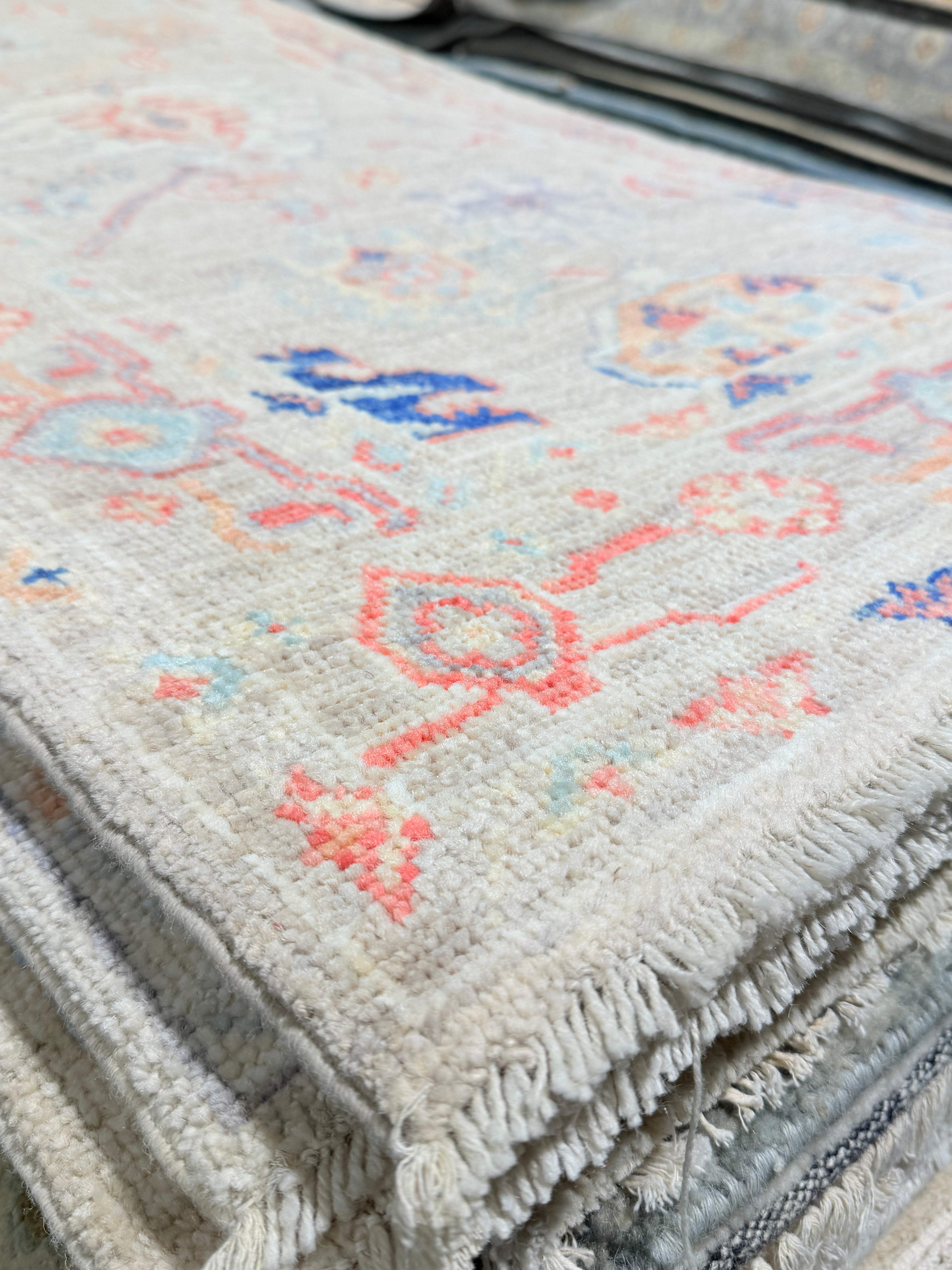 Madeline 2.7x9.9 Multicolor Afghani Whitewashed Oushak Runner