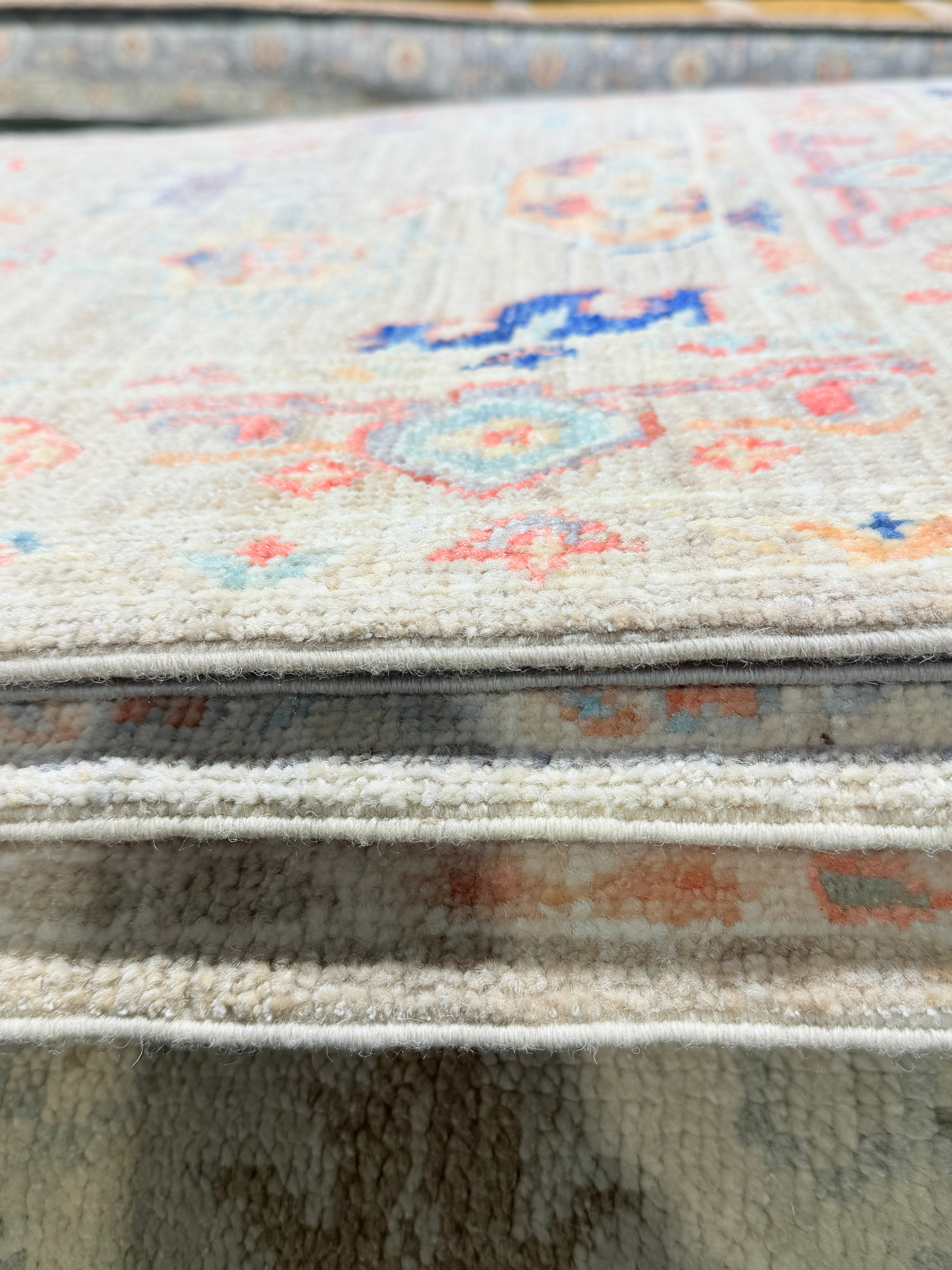 Madeline 2.7x9.9 Multicolor Afghani Whitewashed Oushak Runner
