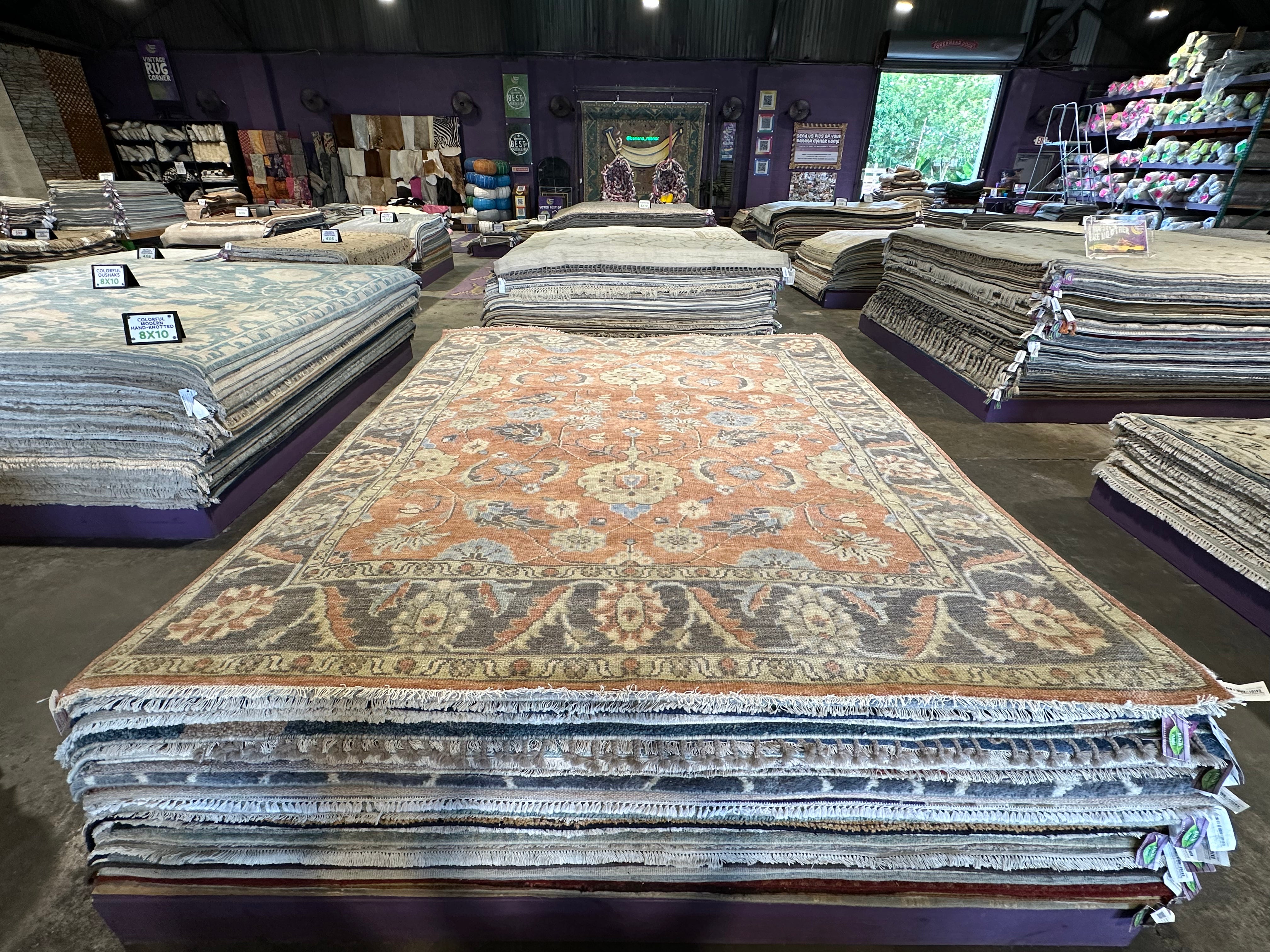 Tessa 8x10 Rust Hand-Knotted Oushak Rug