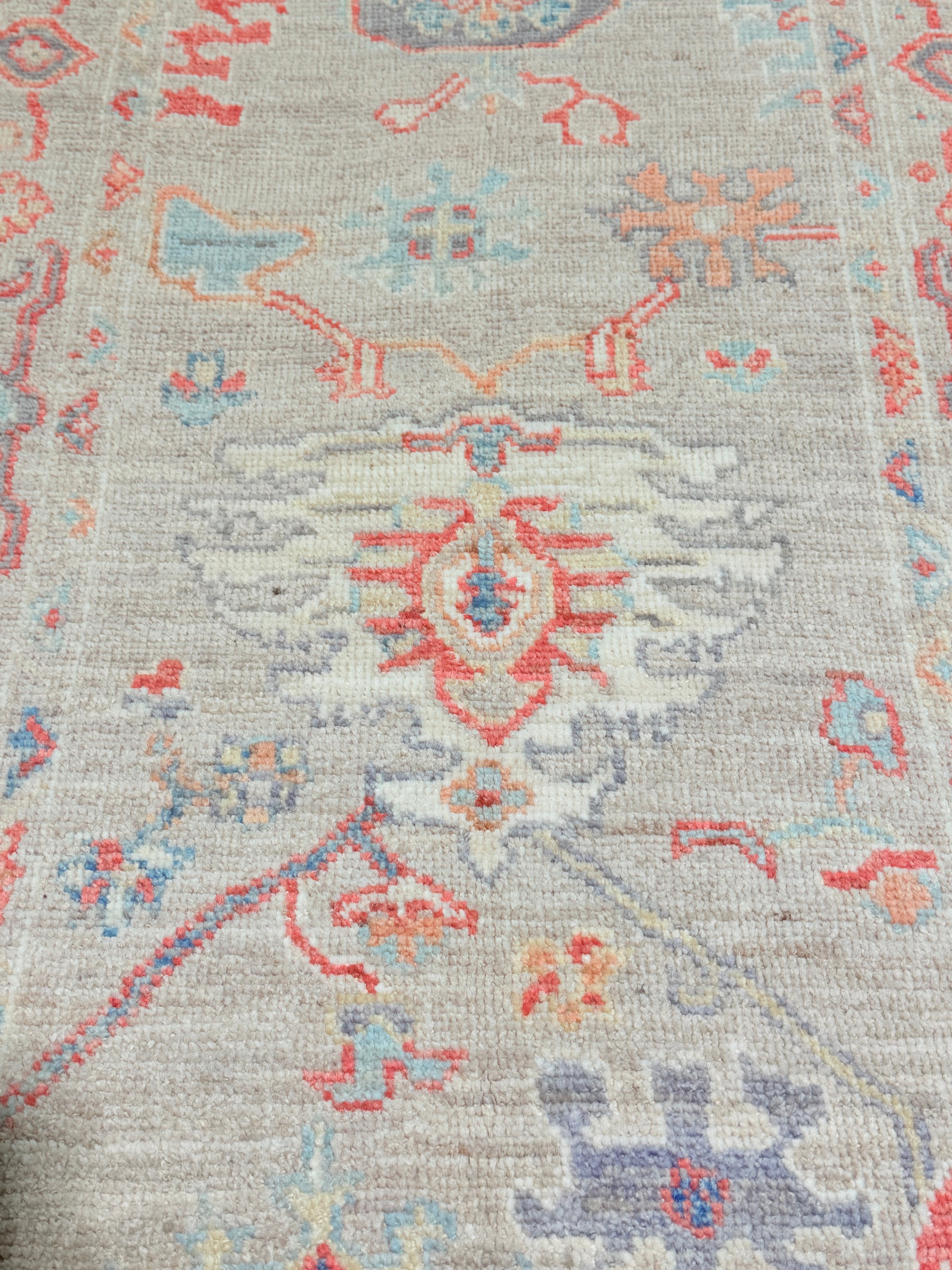 Madeline 2.7x9.9 Multicolor Afghani Whitewashed Oushak Runner