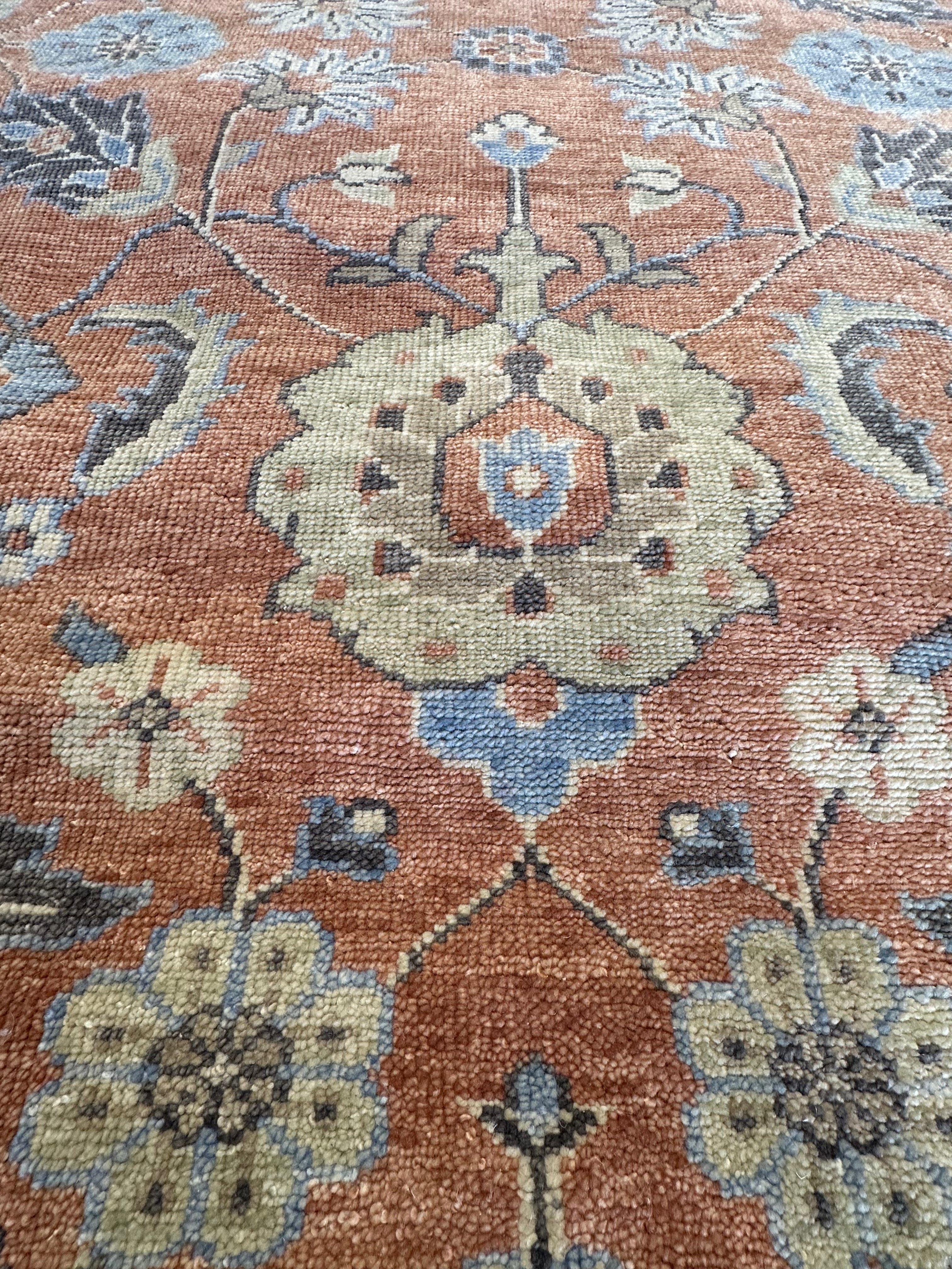 Tessa 8x10 Rust Hand-Knotted Oushak Rug