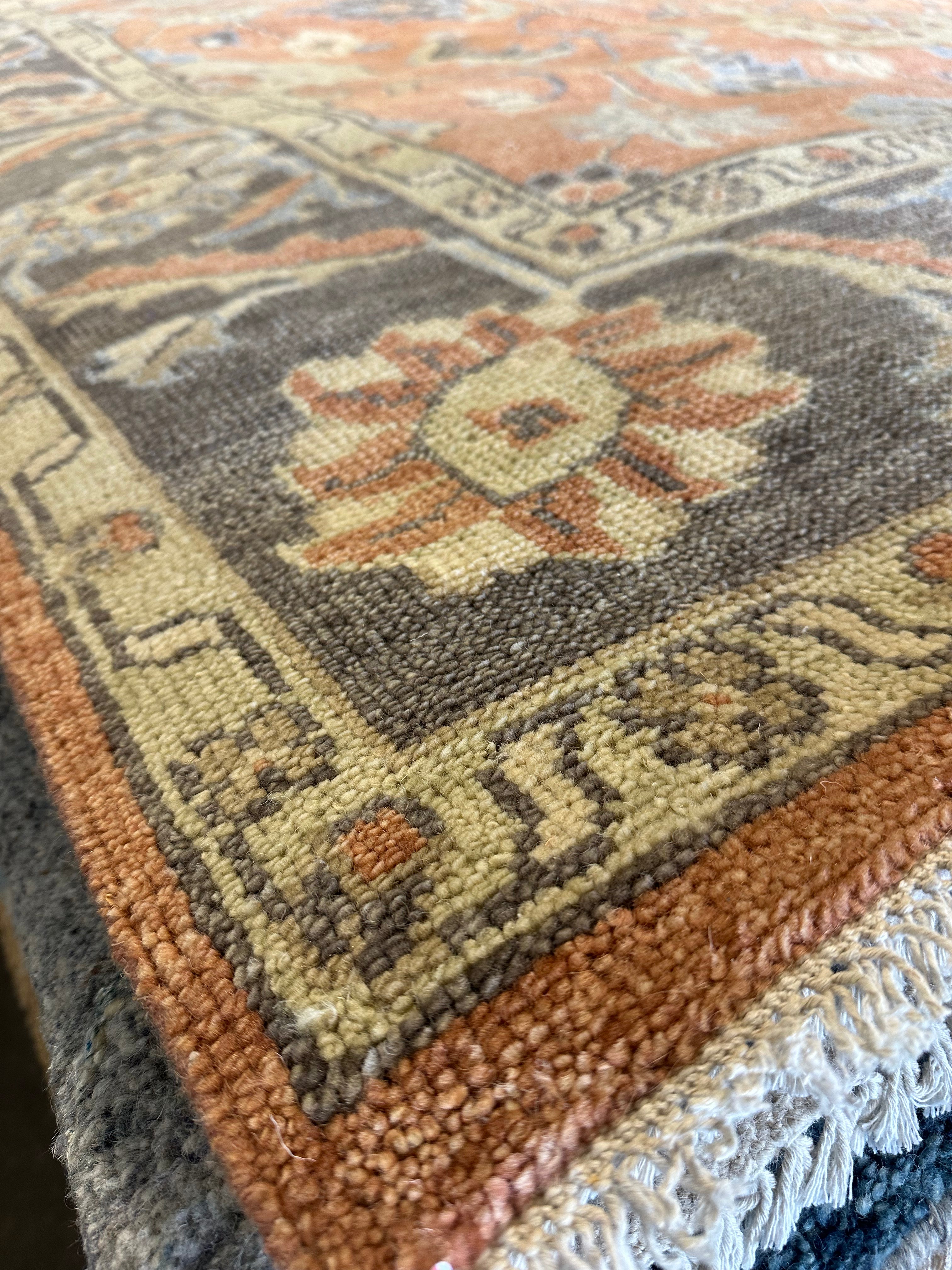 Tessa 8x10 Rust Hand-Knotted Oushak Rug