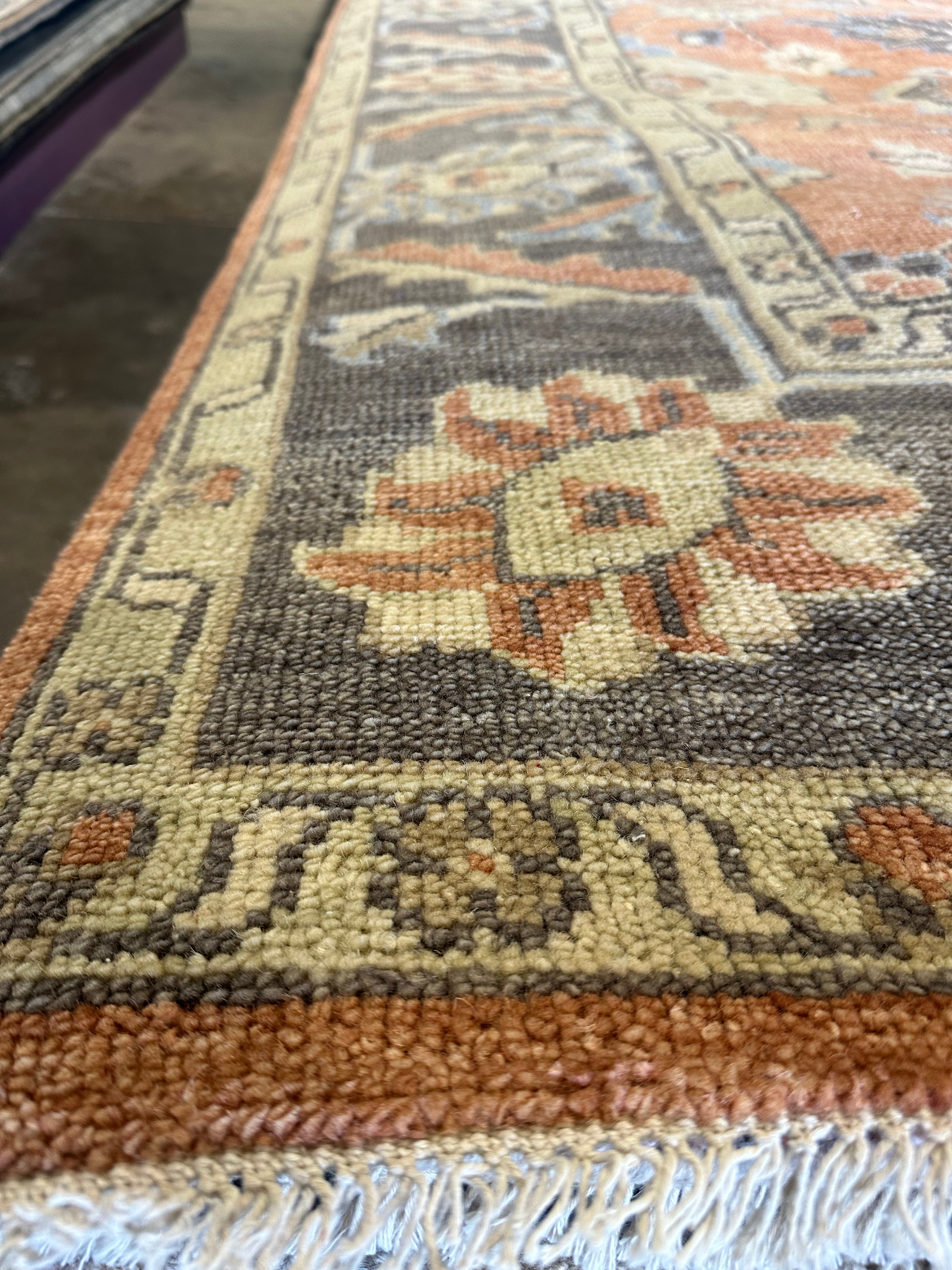 Tessa 8x10 Rust Hand-Knotted Oushak Rug