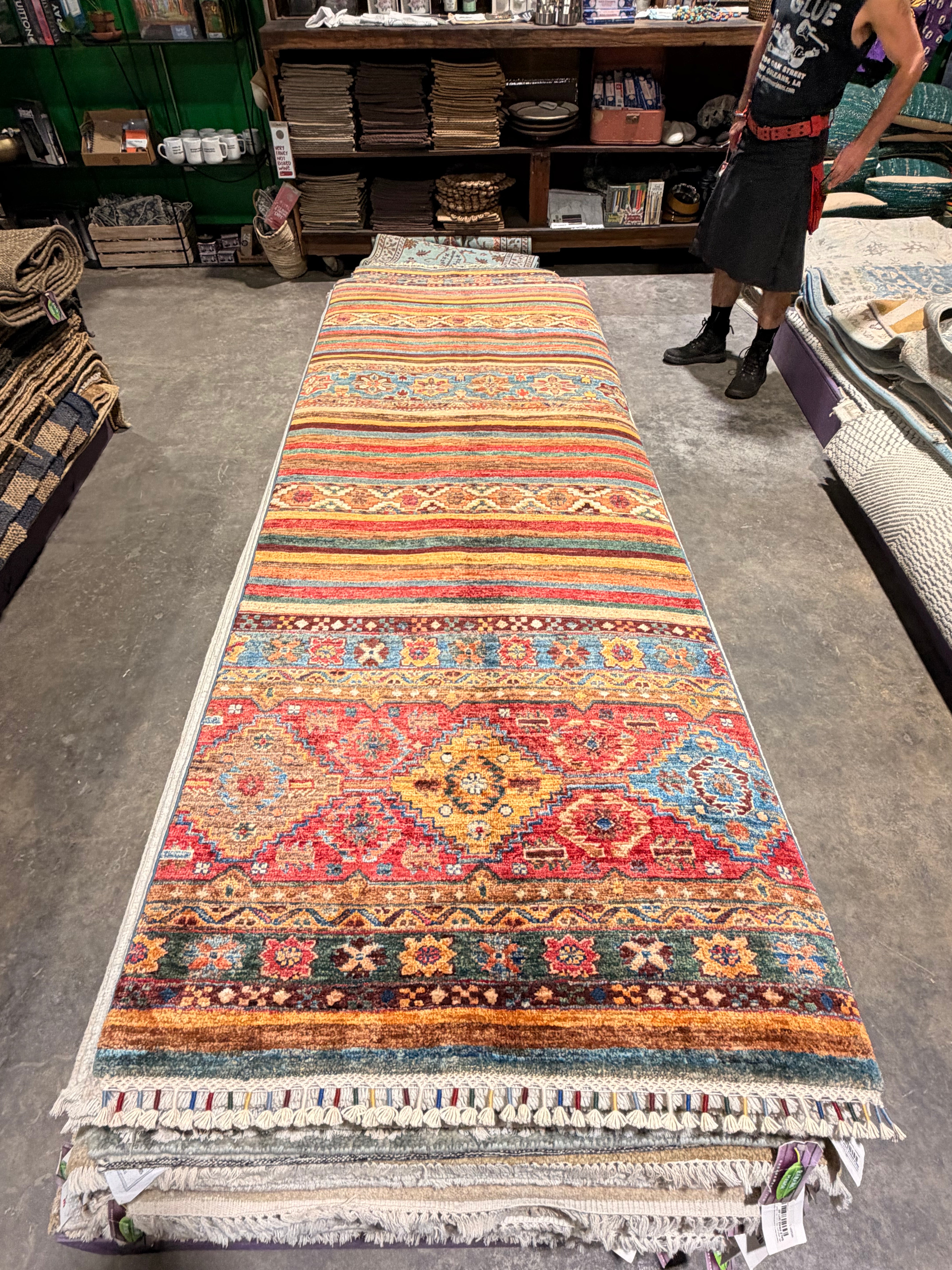 Christina Ochoa 2.8x9.9 Red Afghani Khorjin Runner