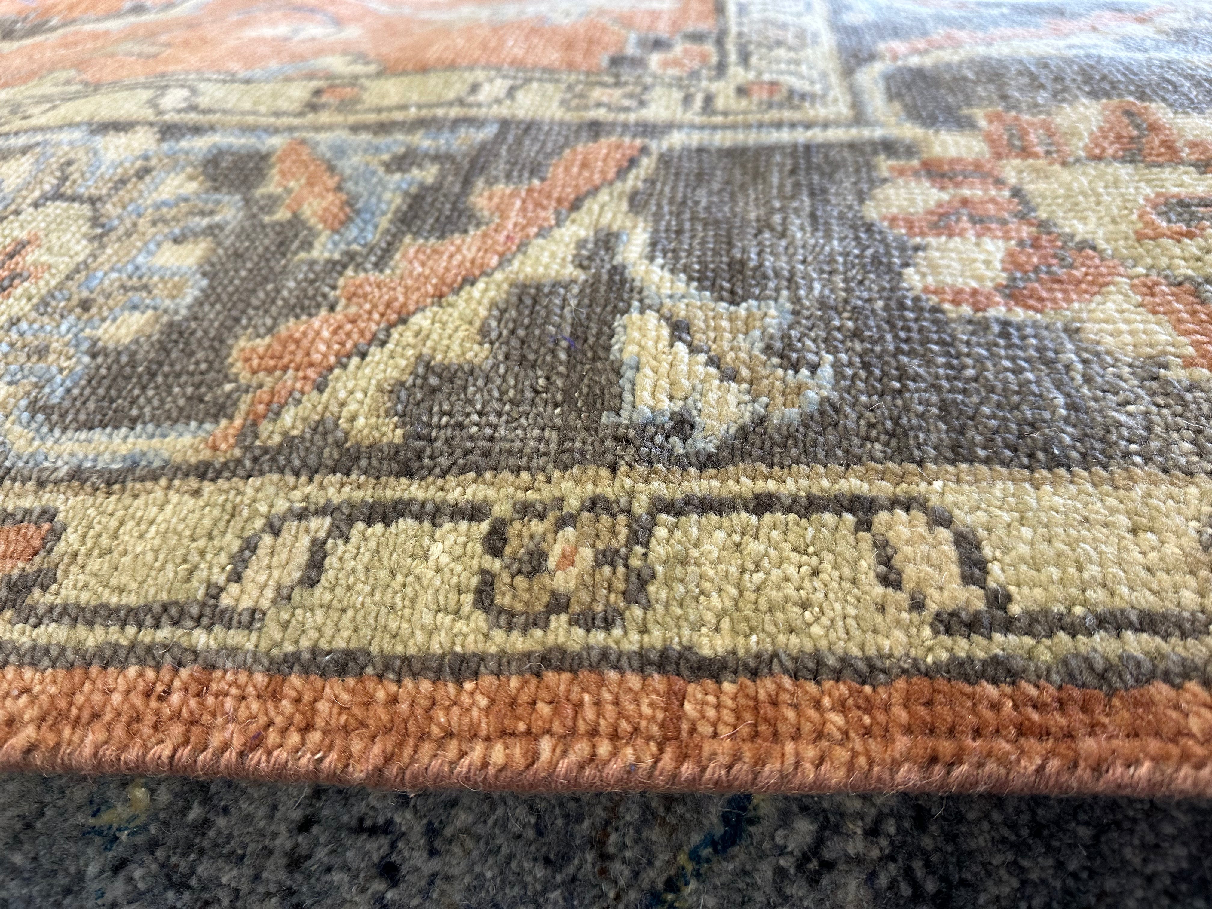 Tessa 8x10 Rust Hand-Knotted Oushak Rug