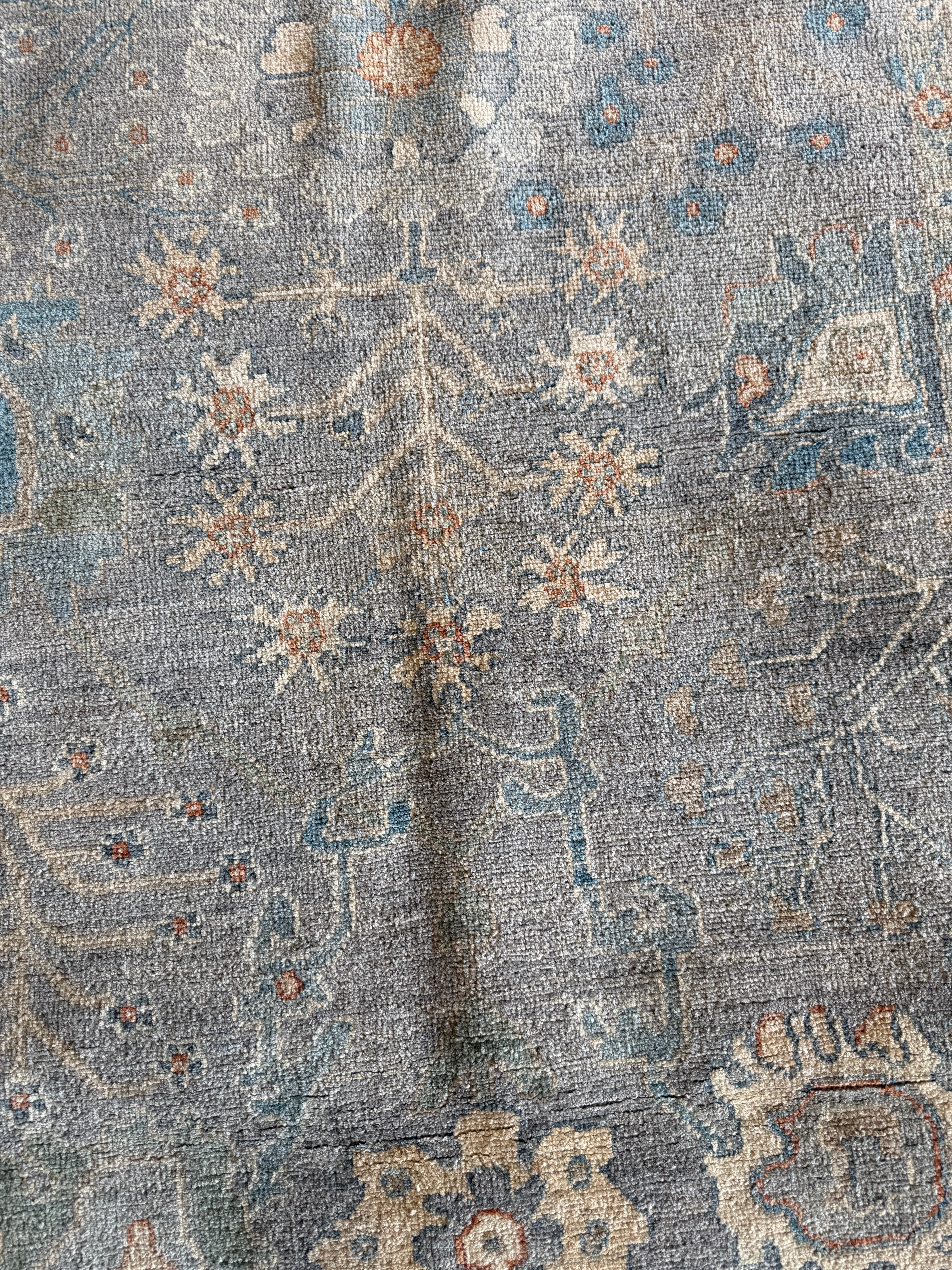 Nurse Jenny 4.1x5.11 Blue Afghani Whitewashed Oushak