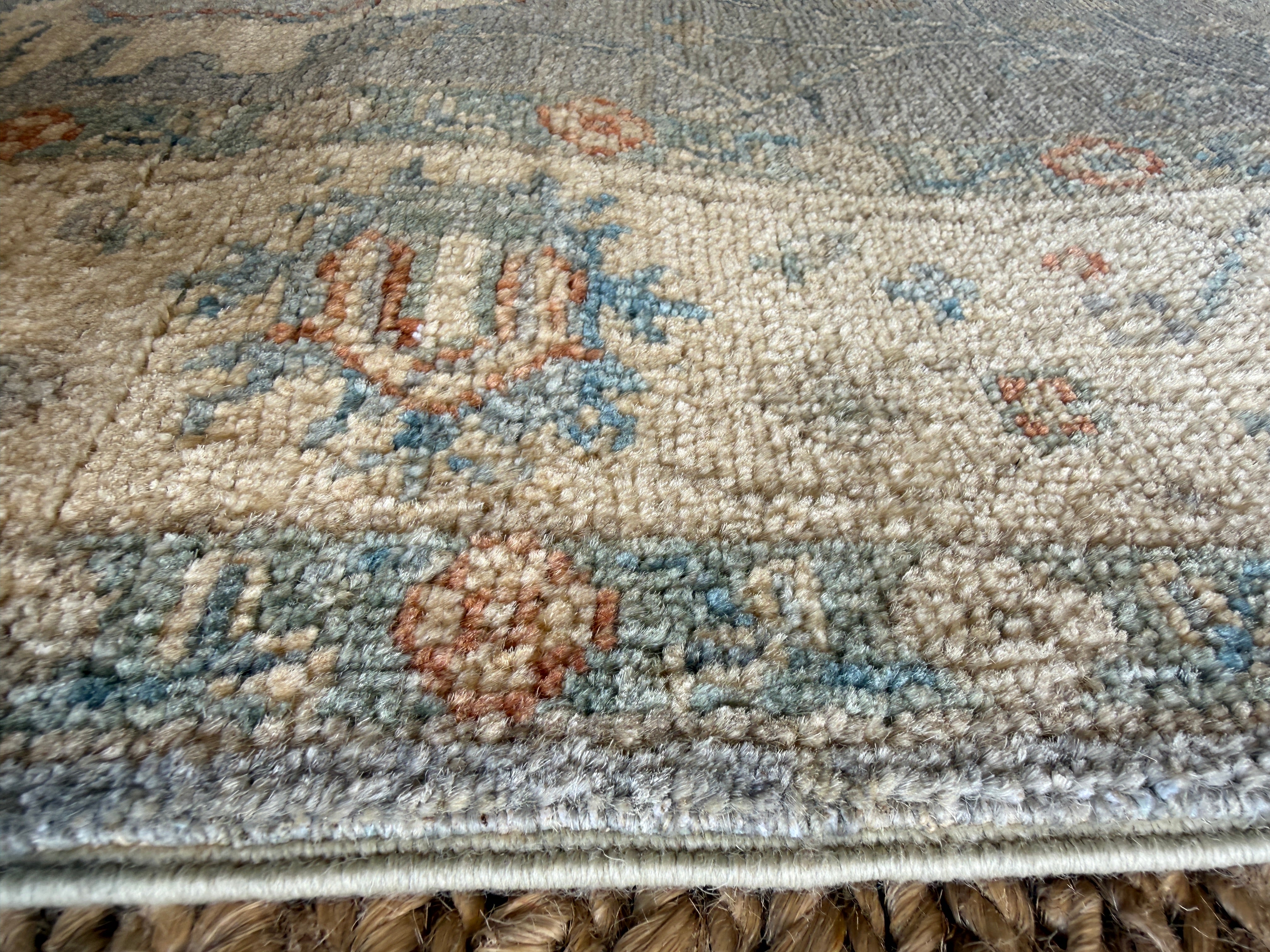 Nurse Jenny 4.1x5.11 Blue Afghani Whitewashed Oushak